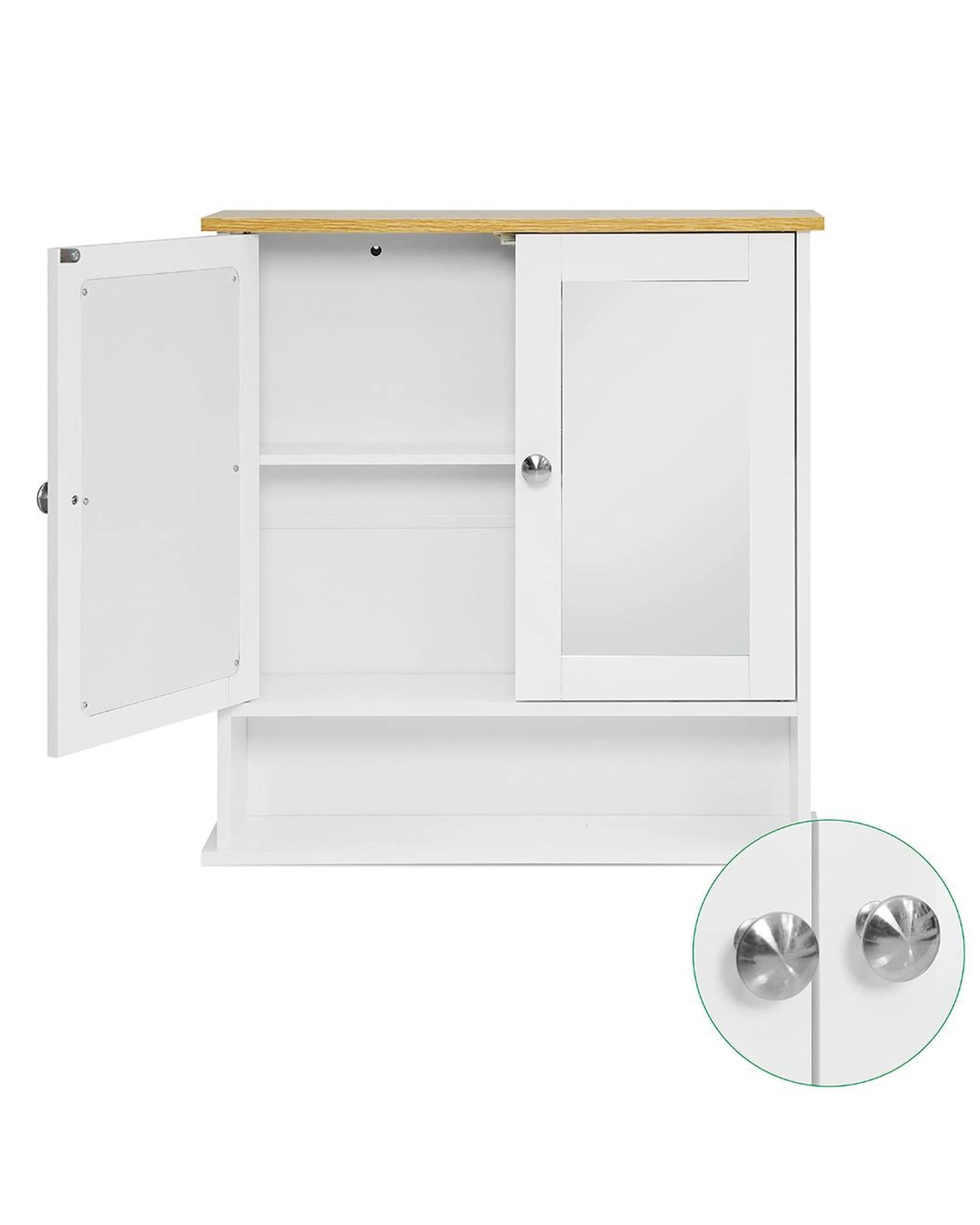5 Auston Double Door Mirrored Bathroom Cabinet, 5 of 10