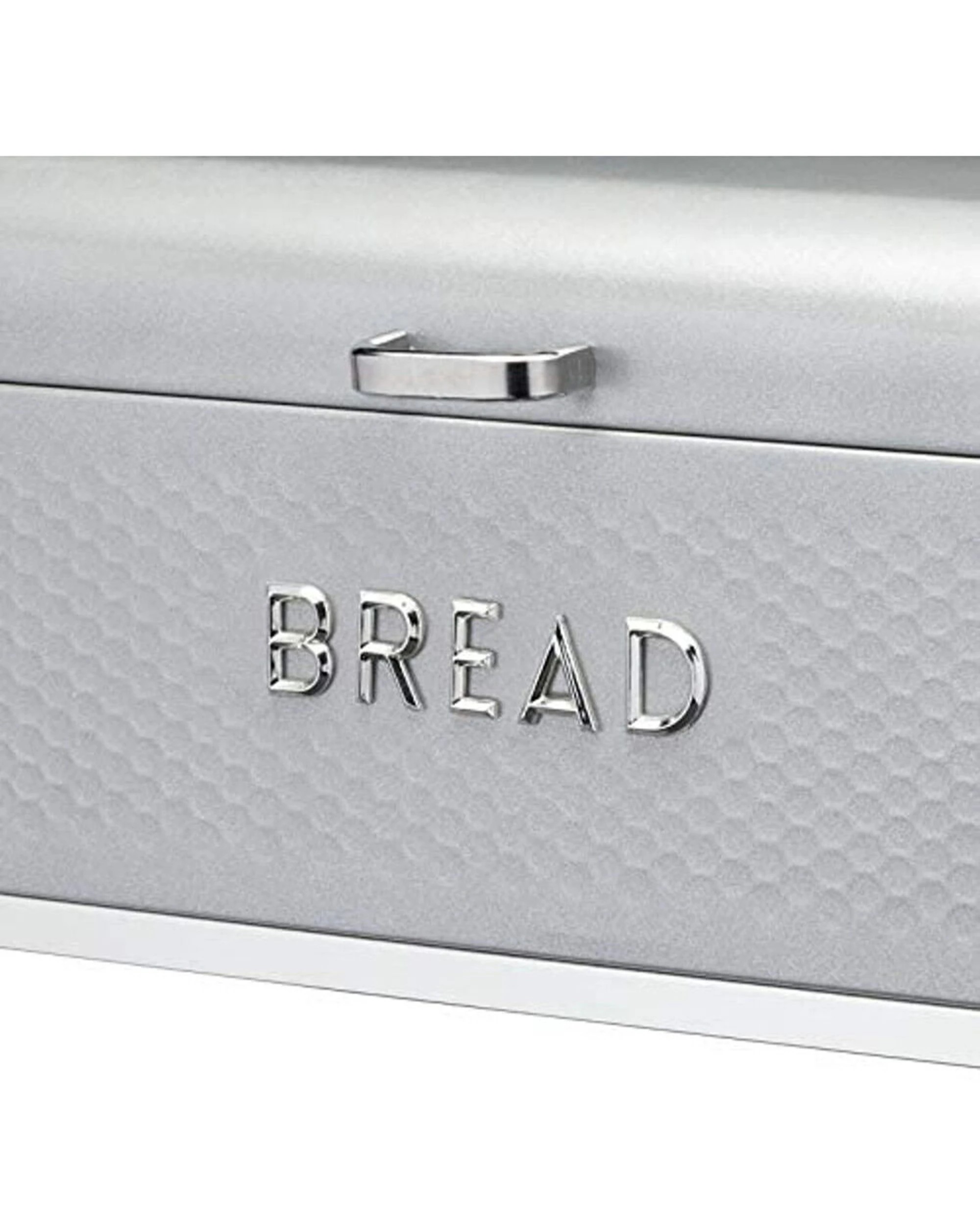 5 Kitchen Craft Lovello Carbon Steel Textured Bread Bin Storage Container 42x22cm Shadow - Grey, 5 of 7