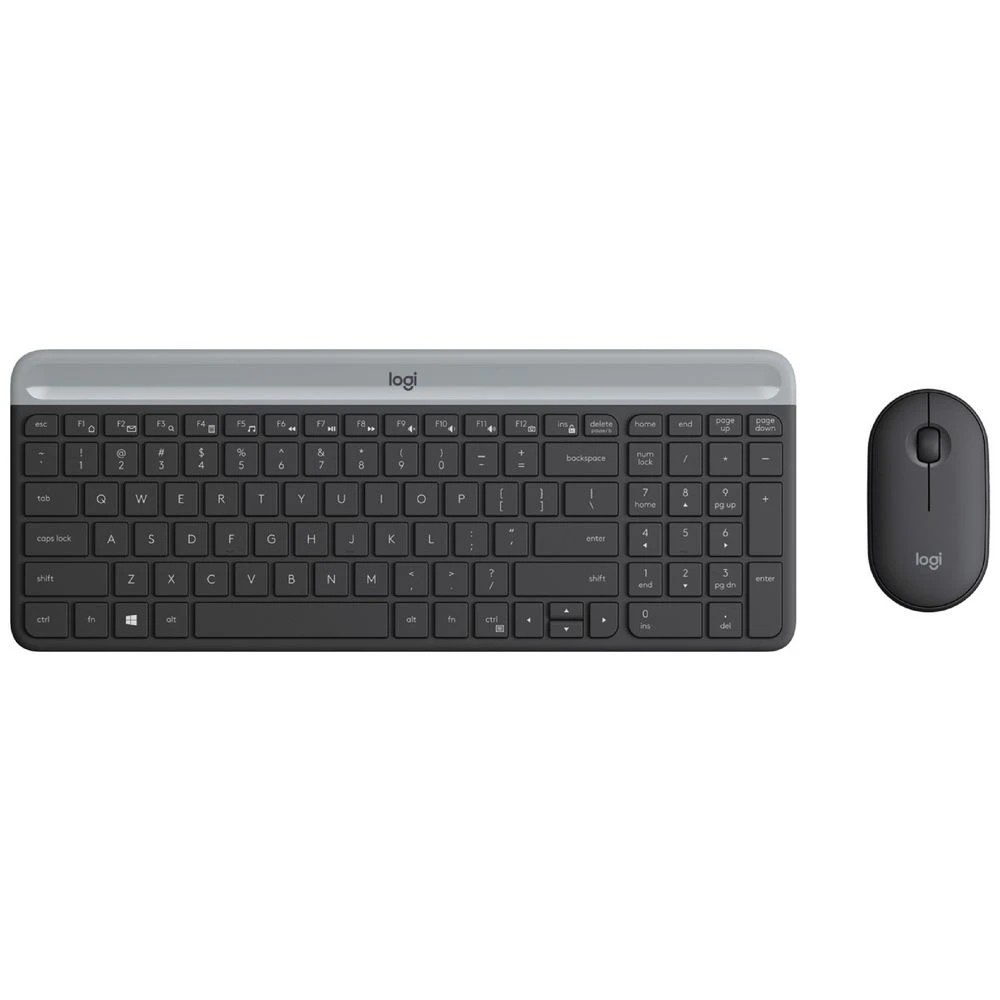 1 Logitech MK470 Wireless Mouse and Keyboard Combo Graphite, 1 of 8