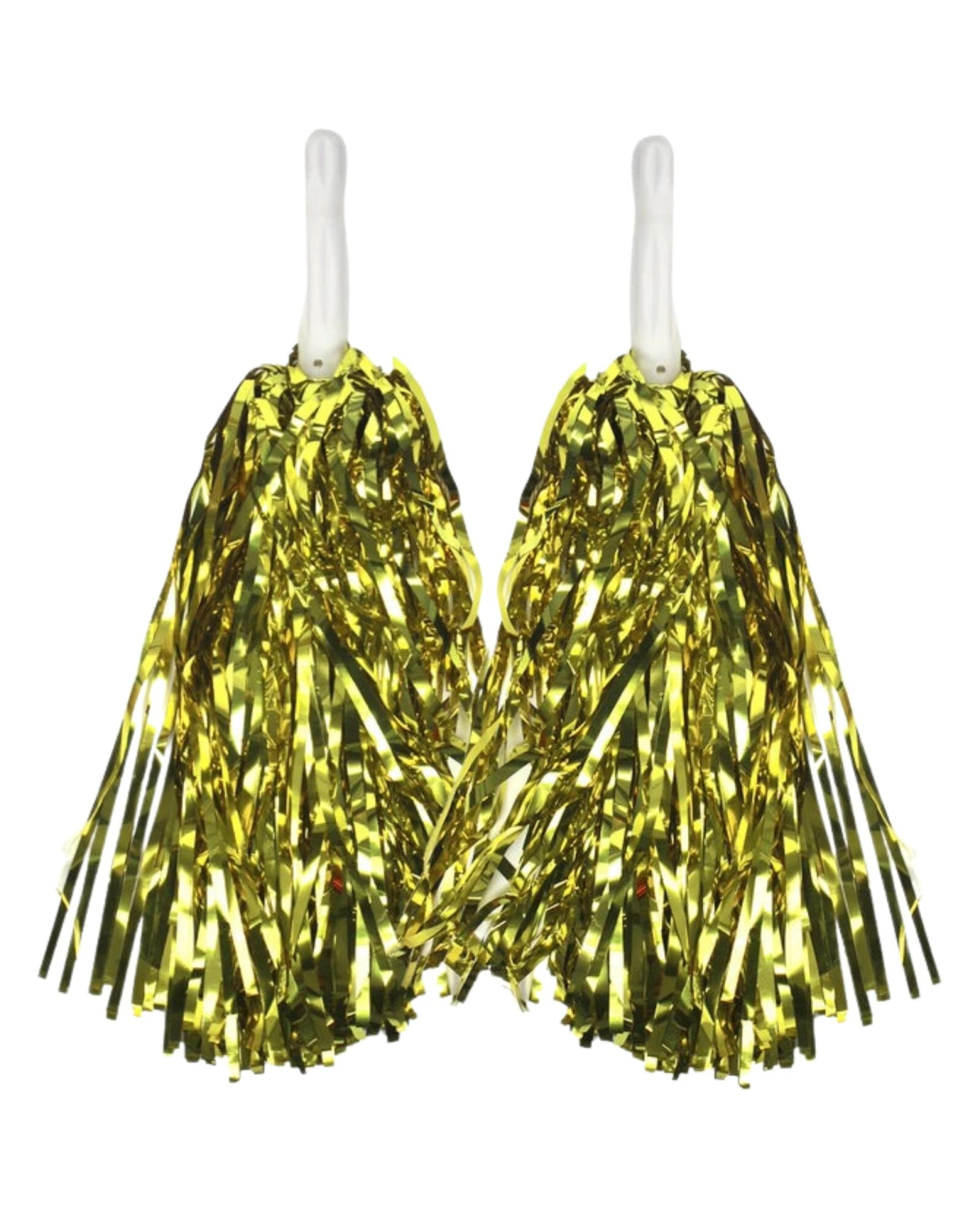 2 BR Costumes Metallic Cheerleading Pom Poms – Set of 6 with Easy-Grip Handles, 2 of 3