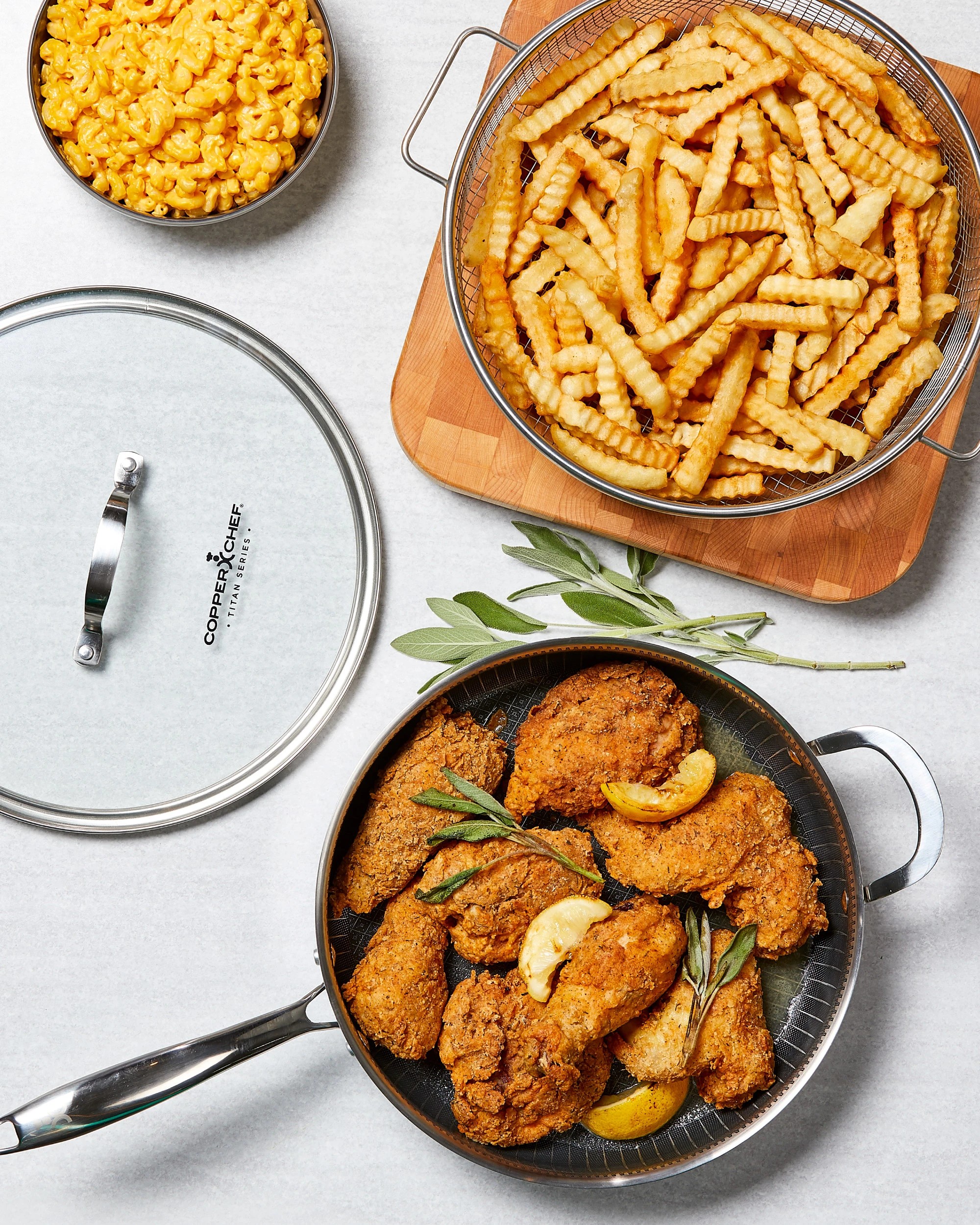 4 CC Copper Chef Titan Pan Professional All-Purpose Stainless-Steel Non-Stick Pan, 4 of 8