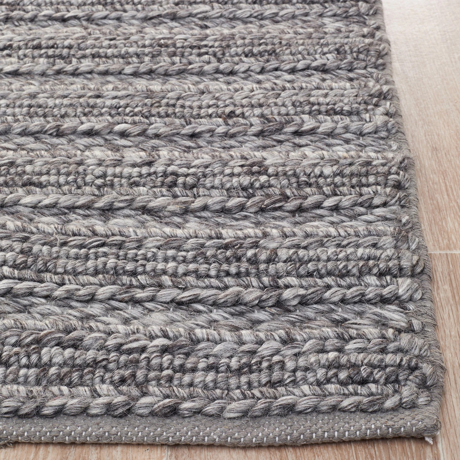 4 Common Ground Rugs Meadow 801 225x155cm - Medium Handwoven Floor Rug - Grey, 4 of 7
