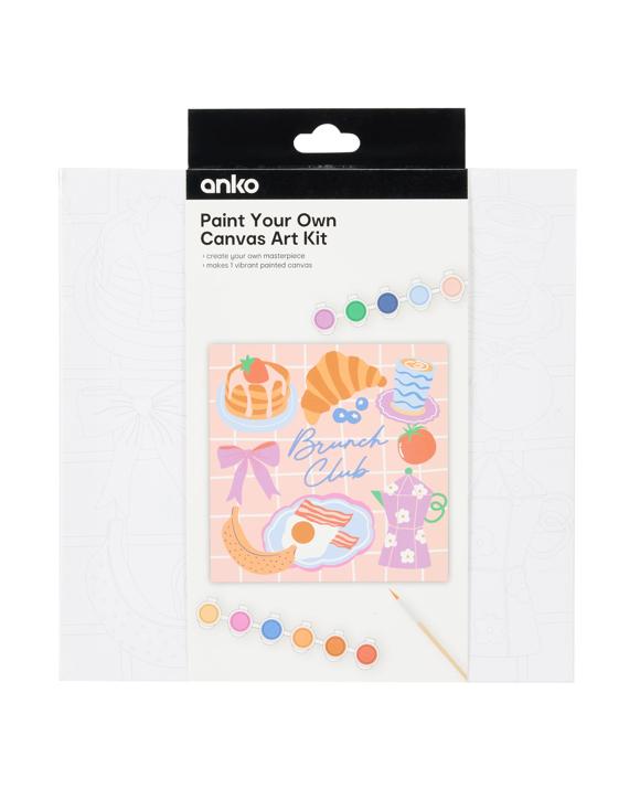 Paint Your Own Canvas Art Kit - Brunch Club