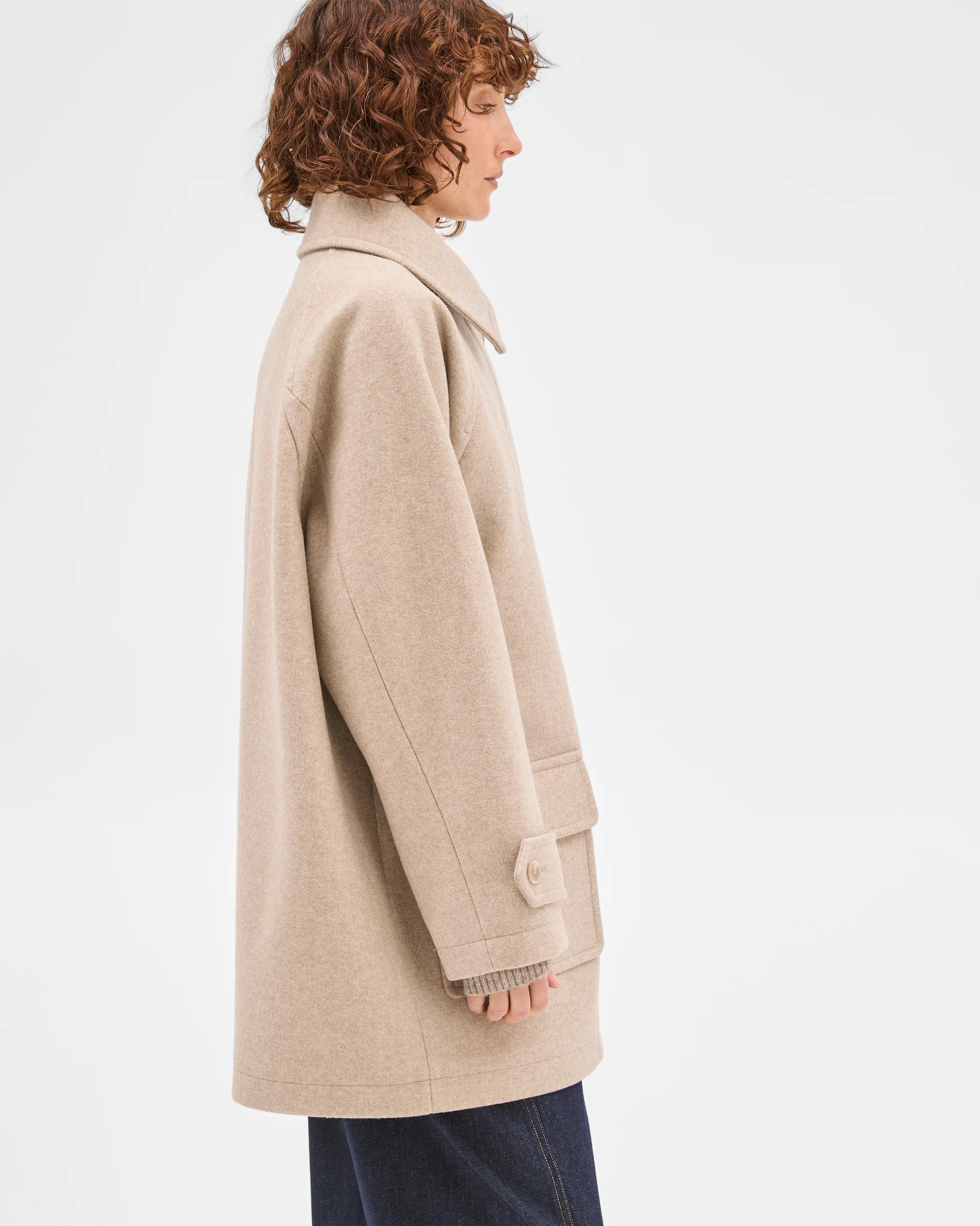 5 Target Woman Long Sleeve Relaxed Car Coat FAWN MARLE, 5 of 7
