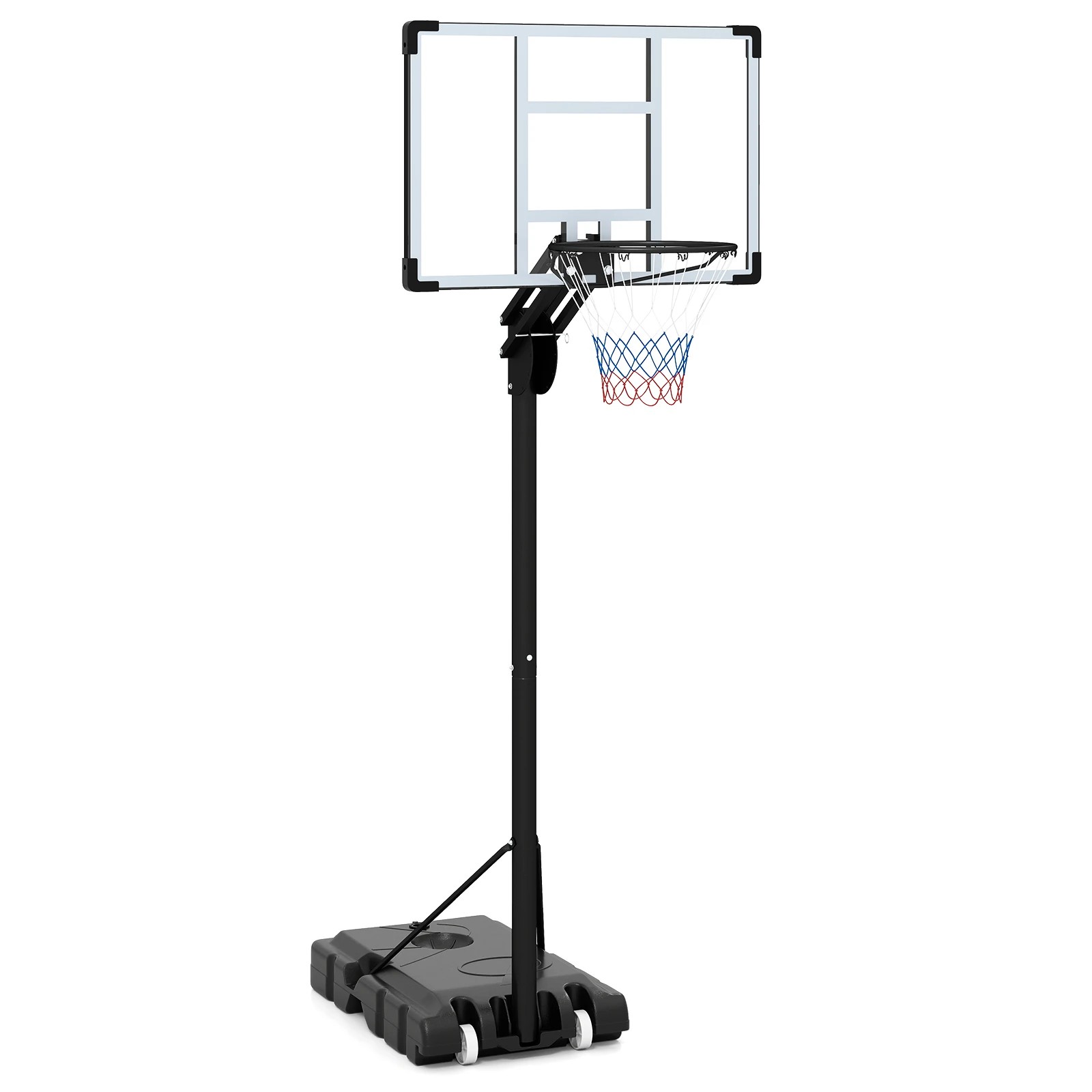 1 Costway 2.02-2.72M Infusible & Portable Basketball Hoop Stand Ring System Teenagers Training Play, 1 of 1