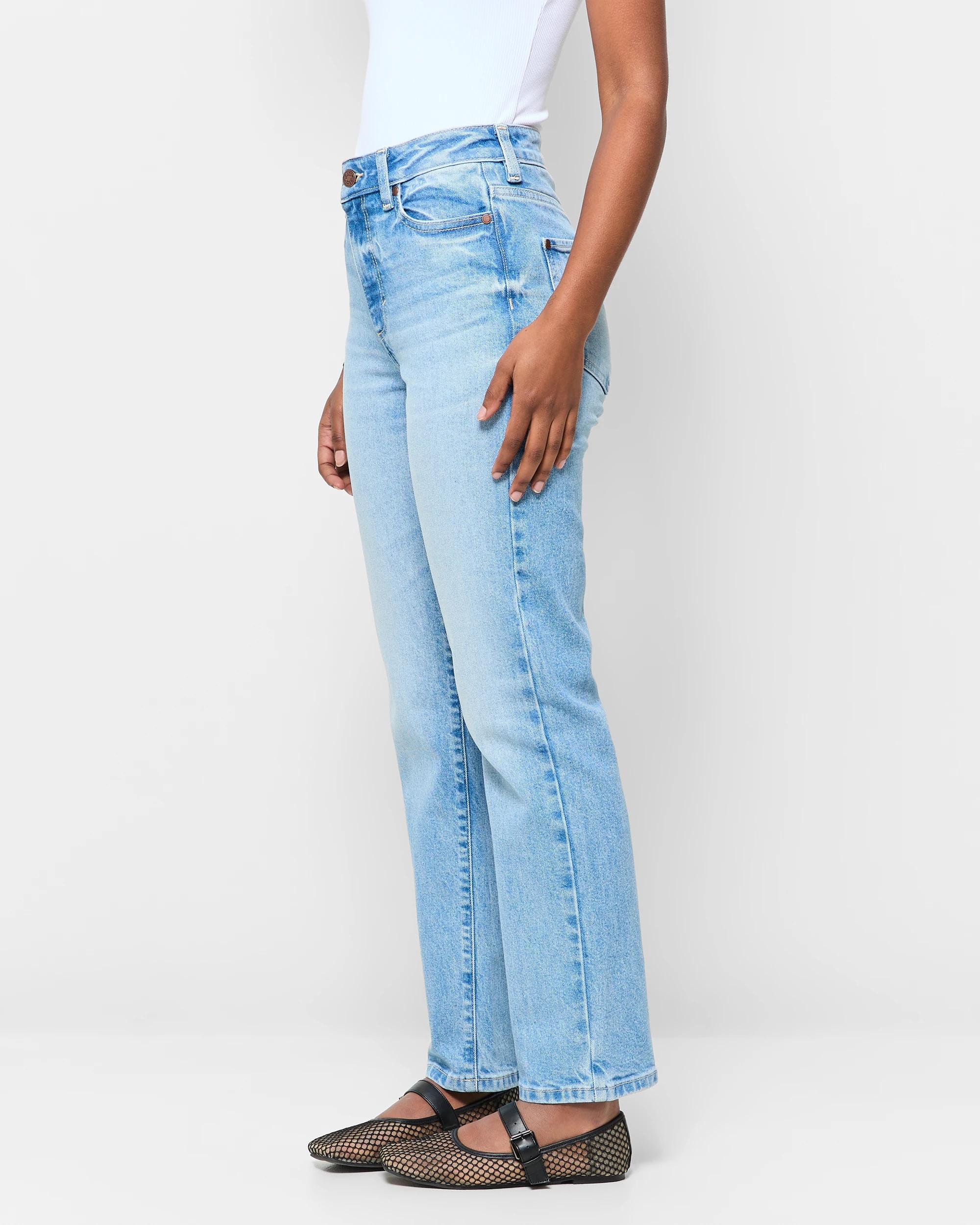 3 Target Petites Full Length Straight Cut Denim Jeans - Bella OLD SCHOOL BLUE, 3 of 5