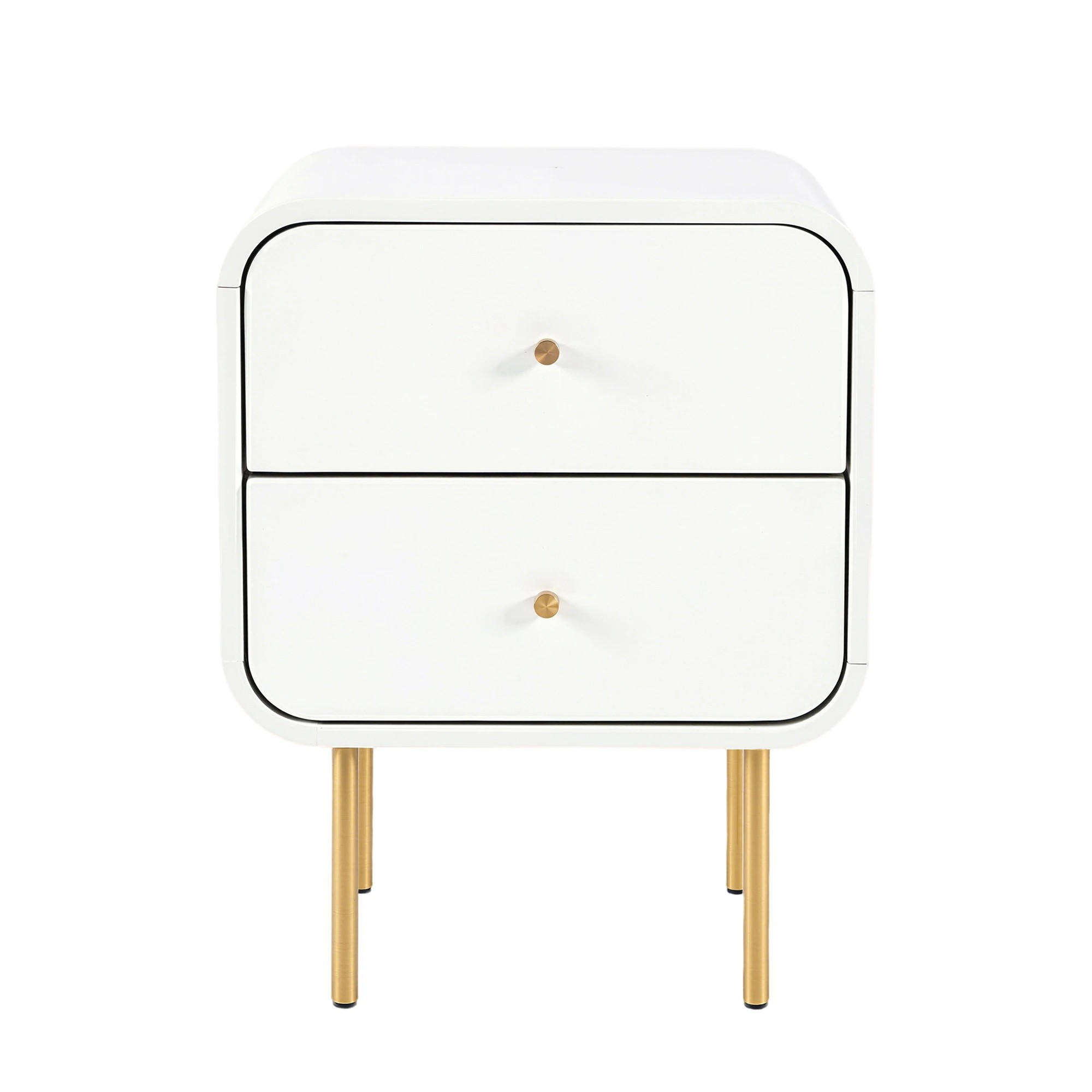 4 Artiss Bedside Table 2 Drawers Side End Table Nightstand - White, 4 of 5