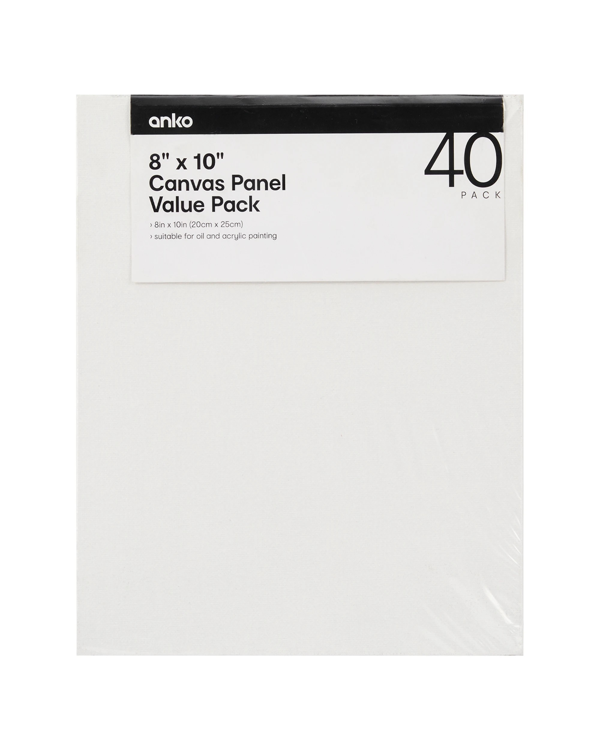 1 40 Pack 8in. x 10in. Canvas Panel Value Pack, 1 of 3