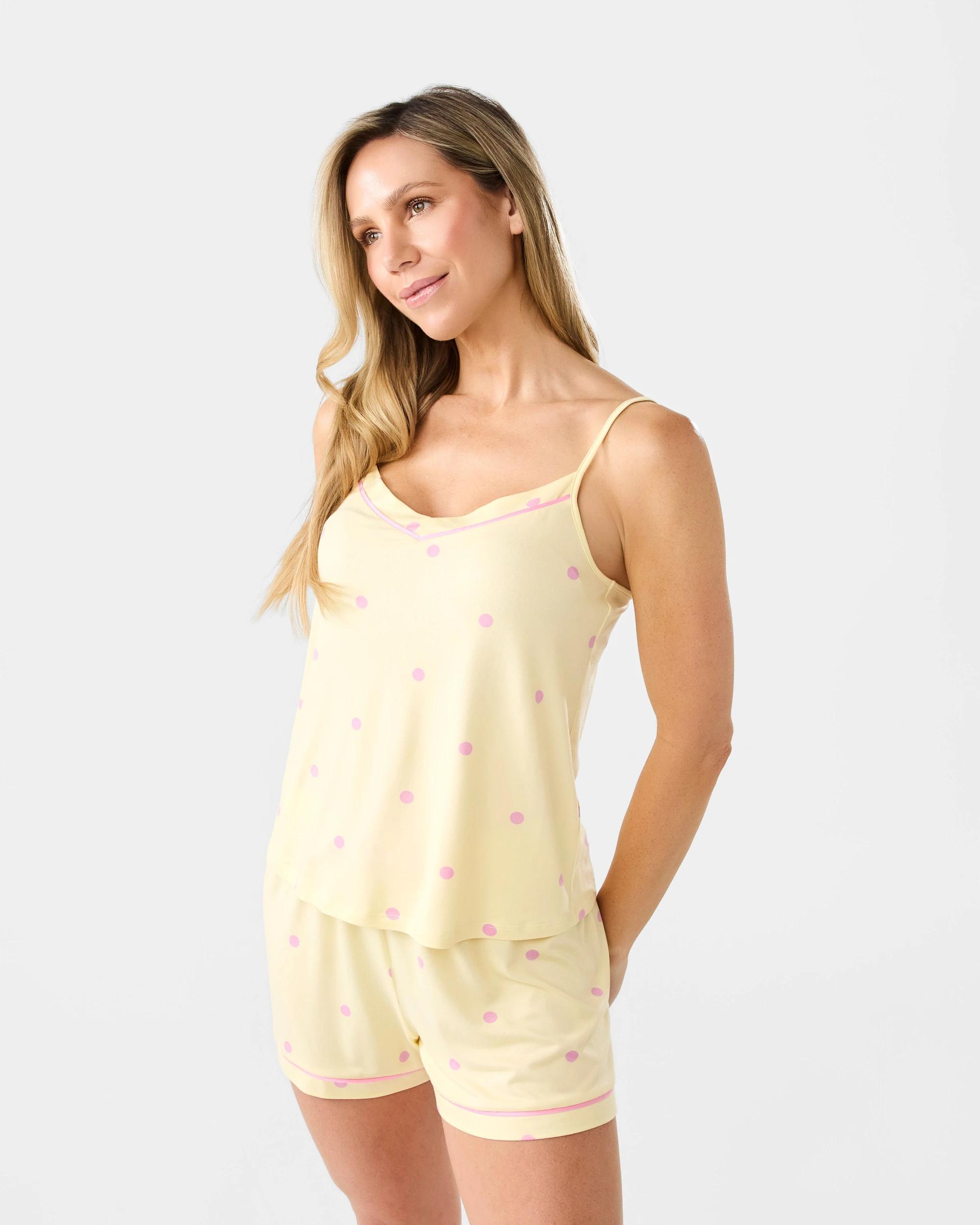 2 Sleeveless Top and Knit Shorts Pyjama Set Dot Yw Pik, 2 of 8