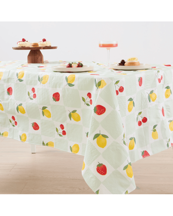 Fruits Extra Large Flannel Back Tablecloth