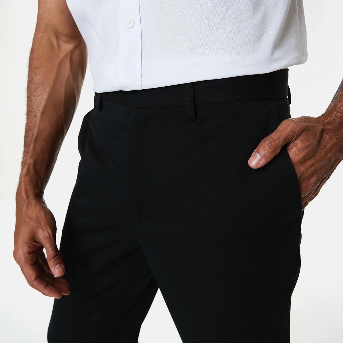 4 Work Slim Fit Business Pants BLACK, 4 of 5