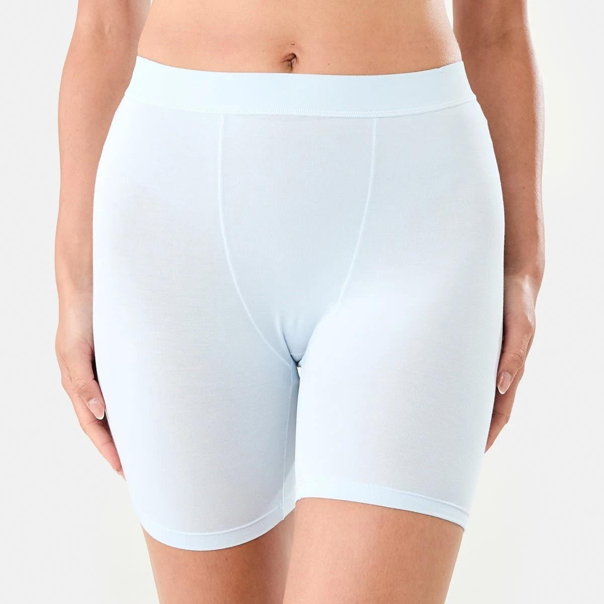 3 2 Pack Bamboo Longline Boyshorts HALOGEN BLUE, LIGHT FAWN, 3 of 7