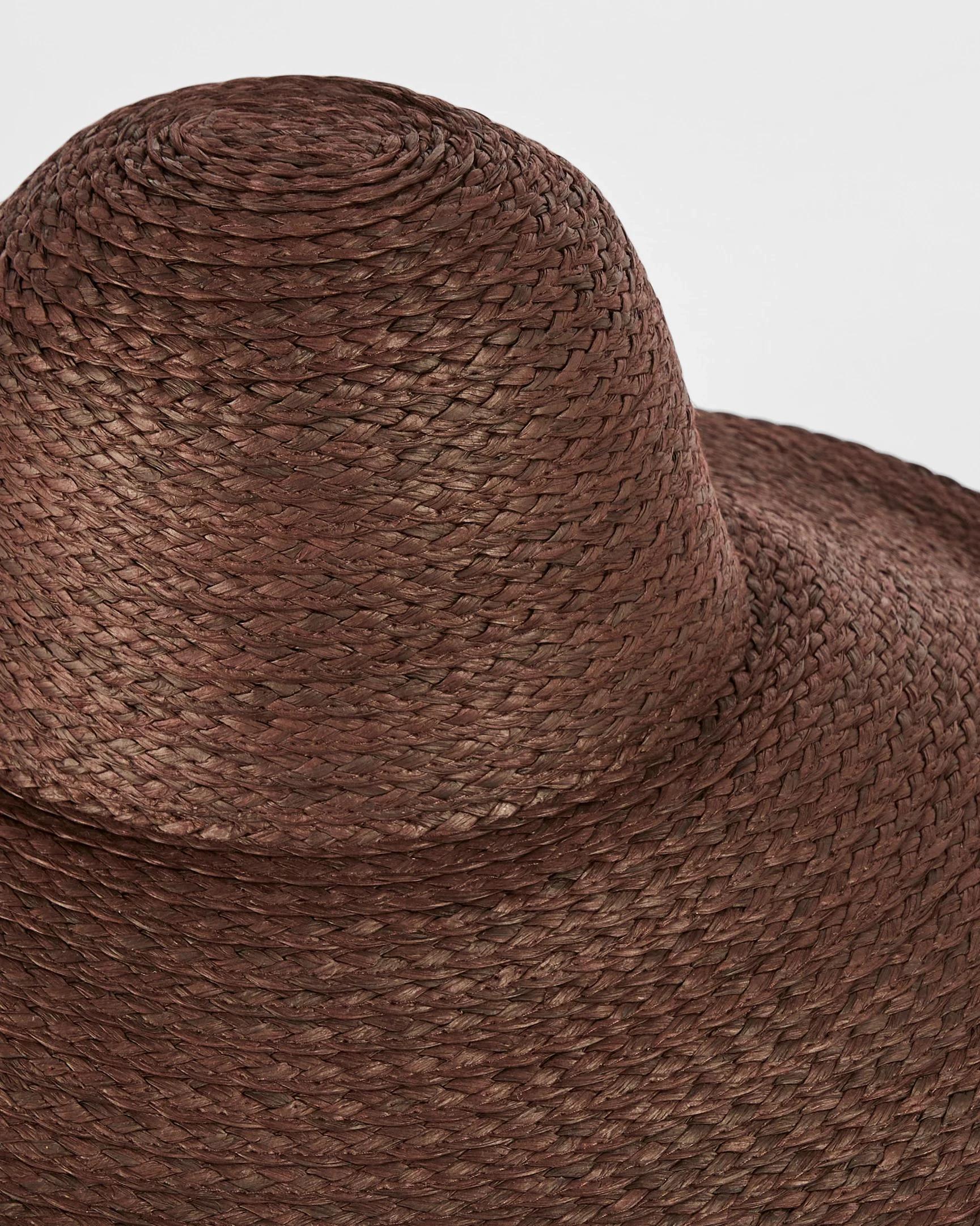 2 Target Paper Straw Wide Brim Hat CHOCOLATE, 2 of 2