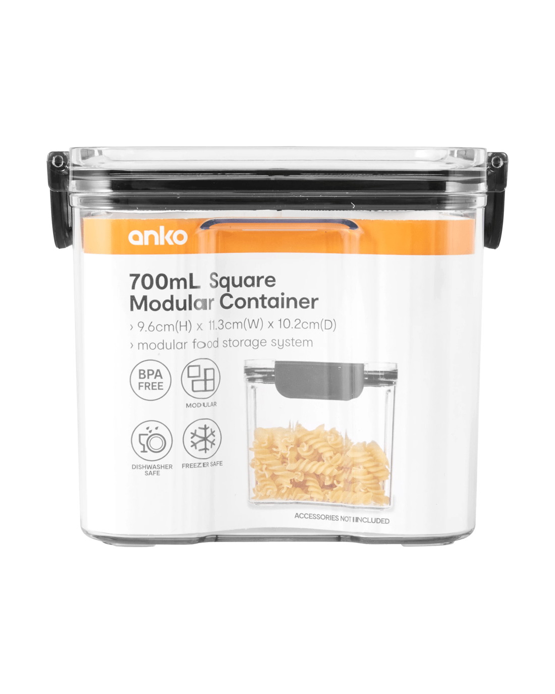 4 700ml Square Modular Container, 4 of 4