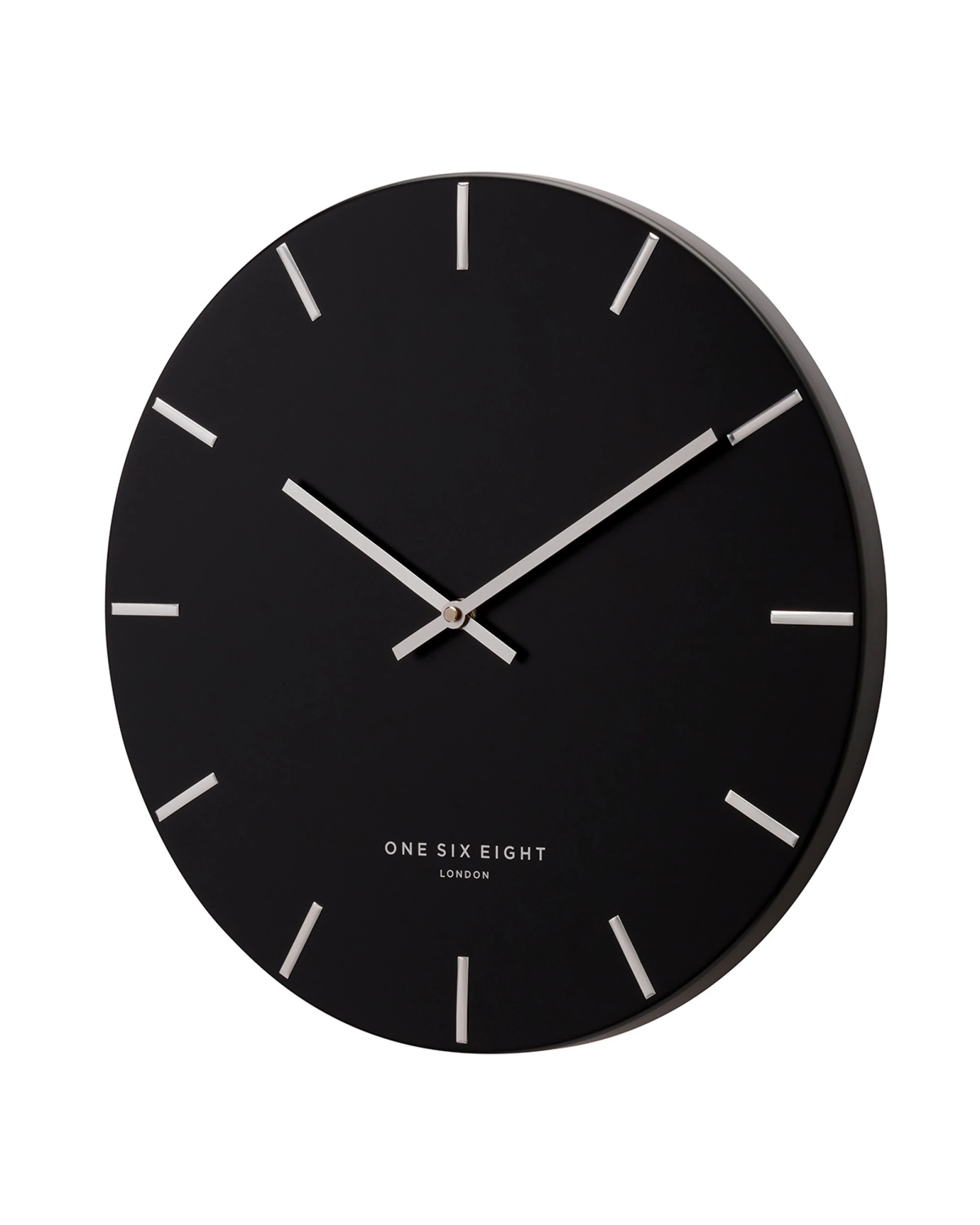 2 One Six Eight London Luca Silent Wall Clock - 40cm - Black, 2 of 2
