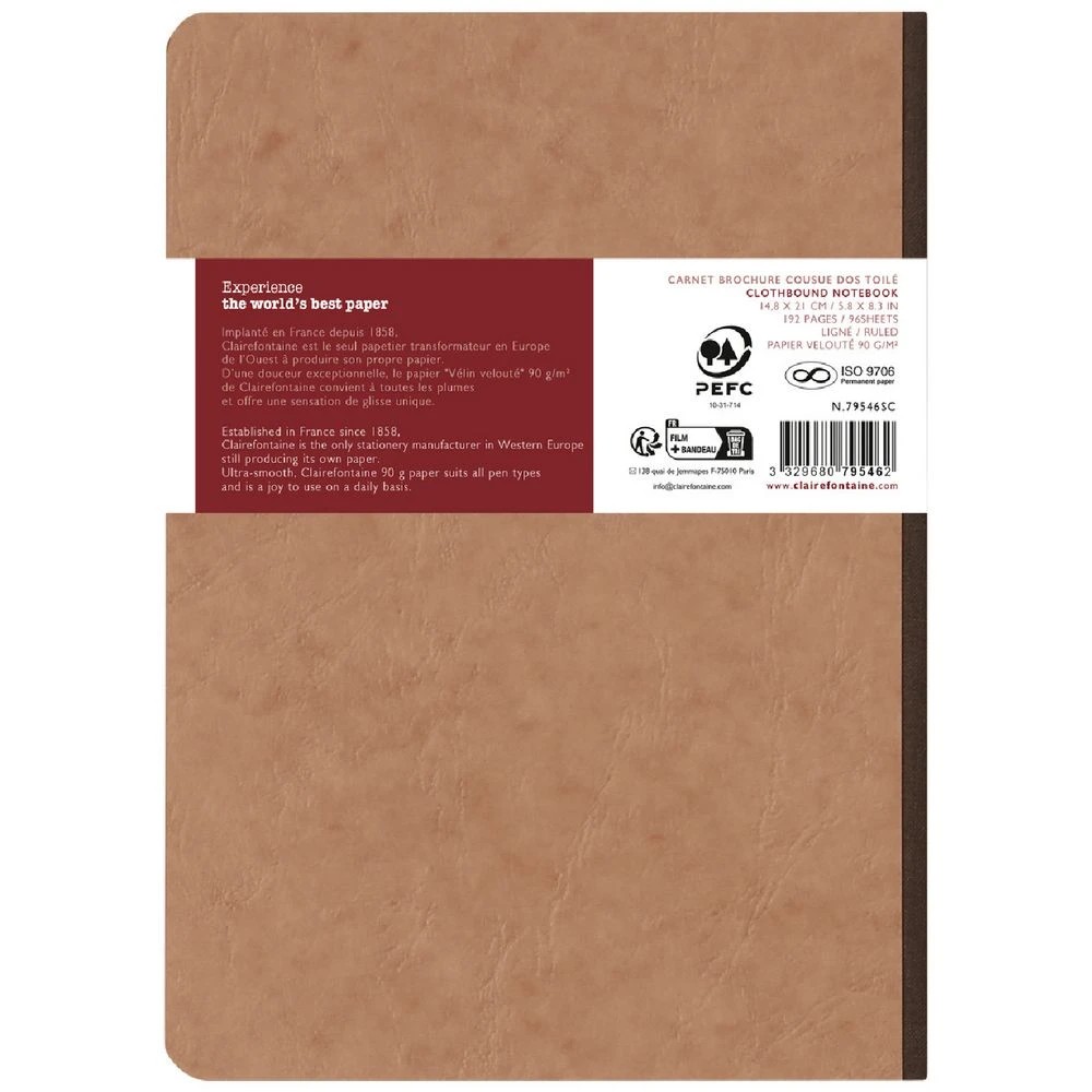 6 Clairefontaine My Essentials A5 Notebook Ruled 192 Page Kraft, 6 of 6