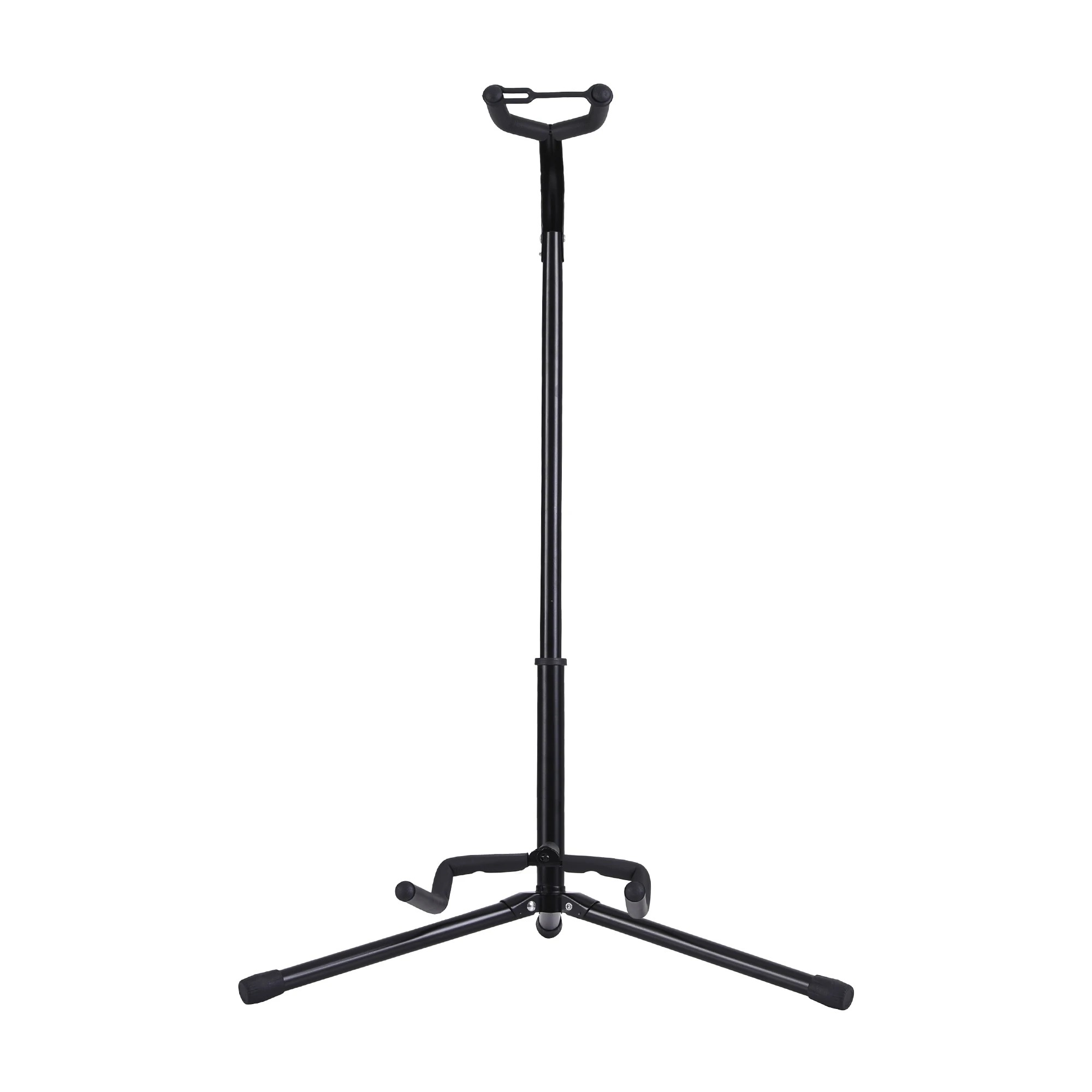 4 Alpha Iron Adjustable Guitar Stand Folding Instrument Holder Acoustic Bass Rack - Black, 4 of 8