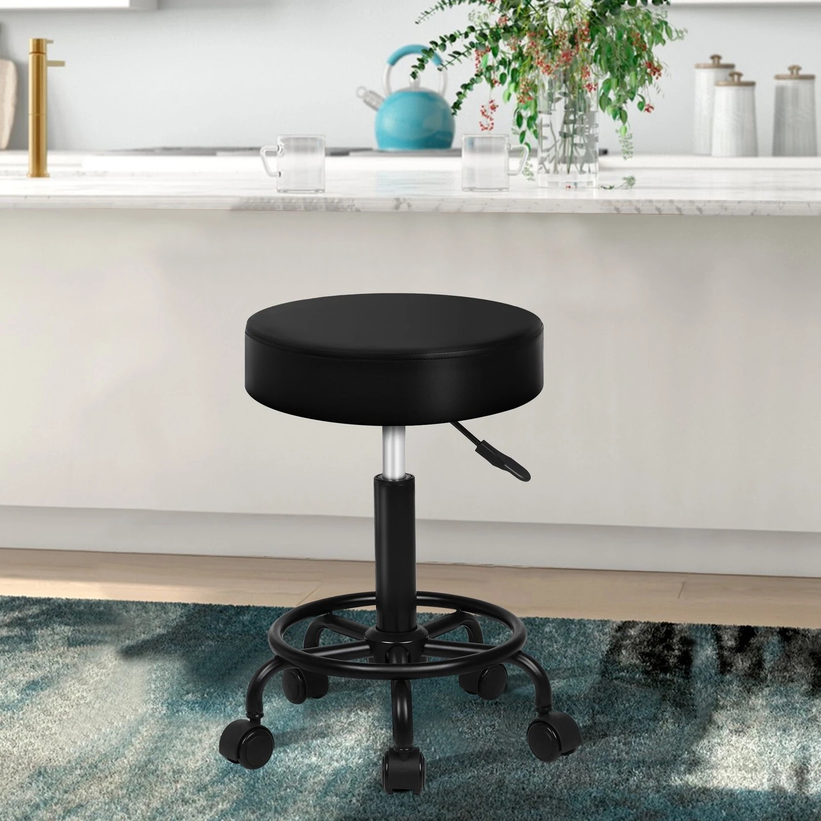 5 Alfordson Salon Stool Round Swivel Barber Hair Dress Chair Gas Lift - Black, 5 of 7