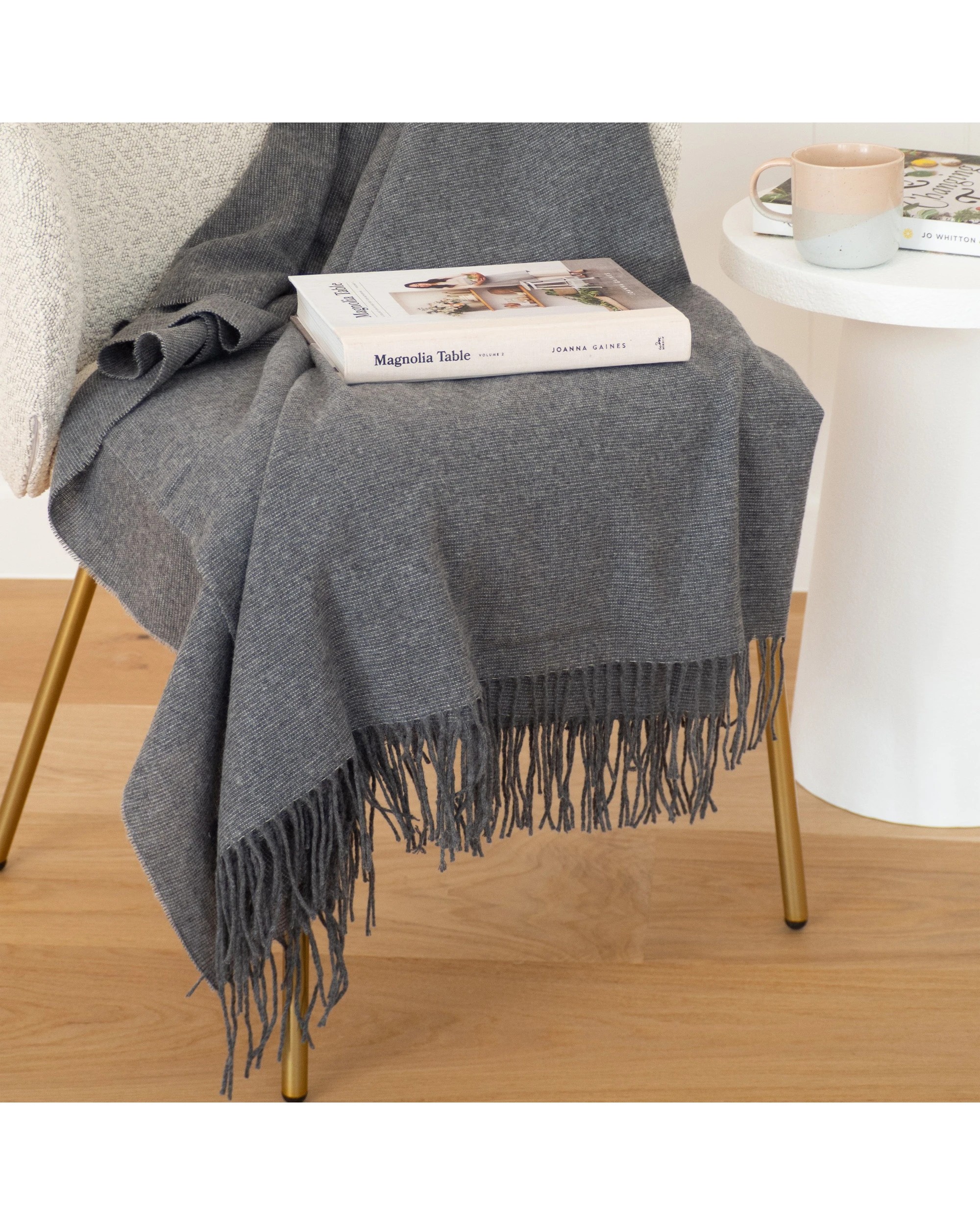 3 Codu Paddington Merino Wool Blend Throw Rug Home Decor Slate, 3 of 3