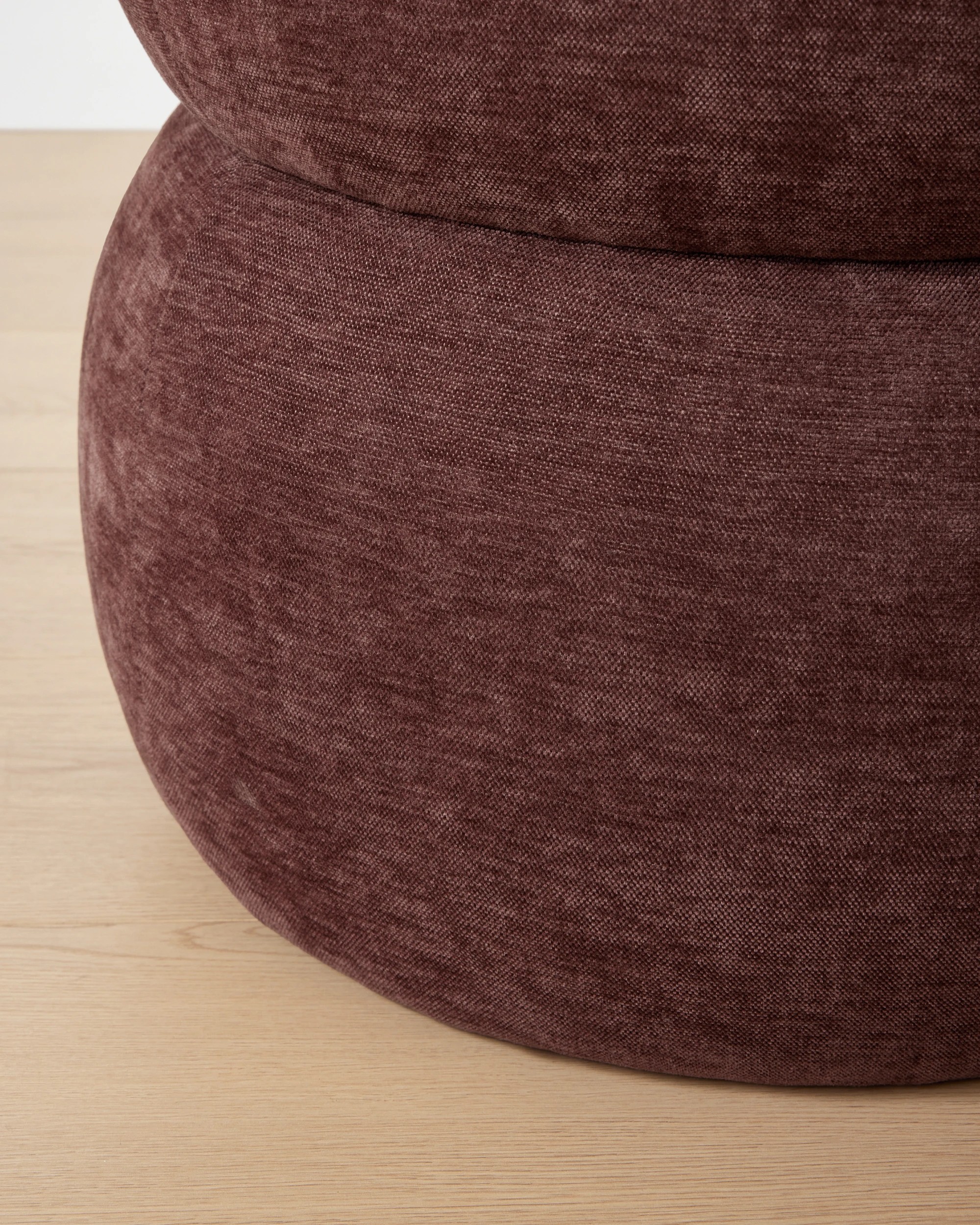 4 Curve Ottoman - Burgundy, 4 of 5