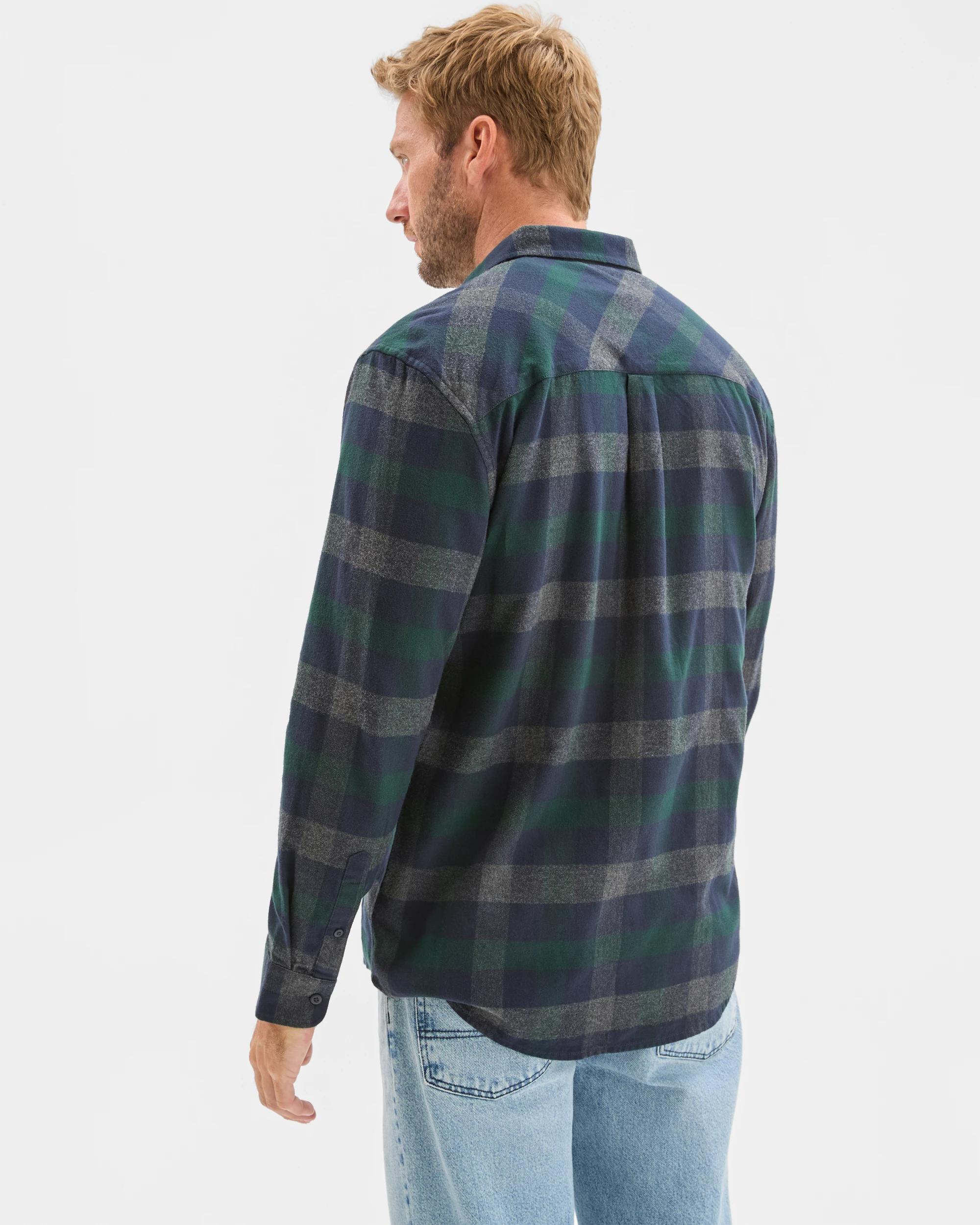 5 Target Australian Cotton Long Sleeve Flannelette Shirt WINTER GREEN, 5 of 5