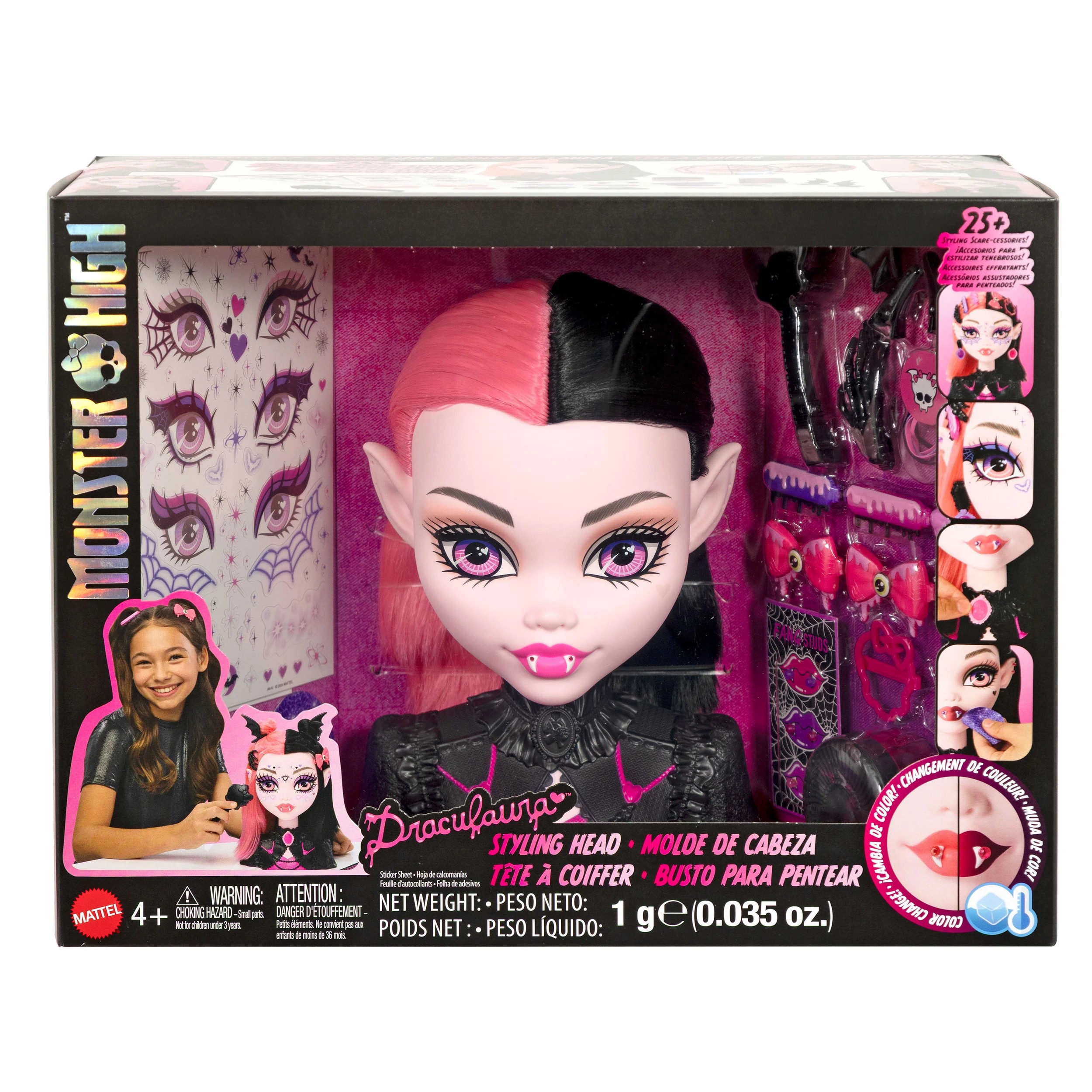 1 Monster High Draculaura Styling Head, 1 of 6