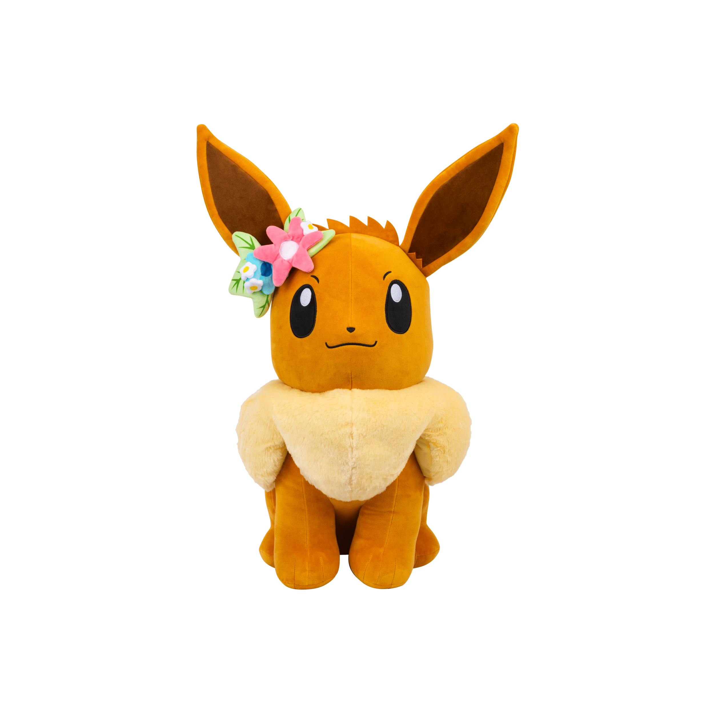 1 Pokemon 60cm Eevee with Flower Crown Plush - Brown, 1 of 5