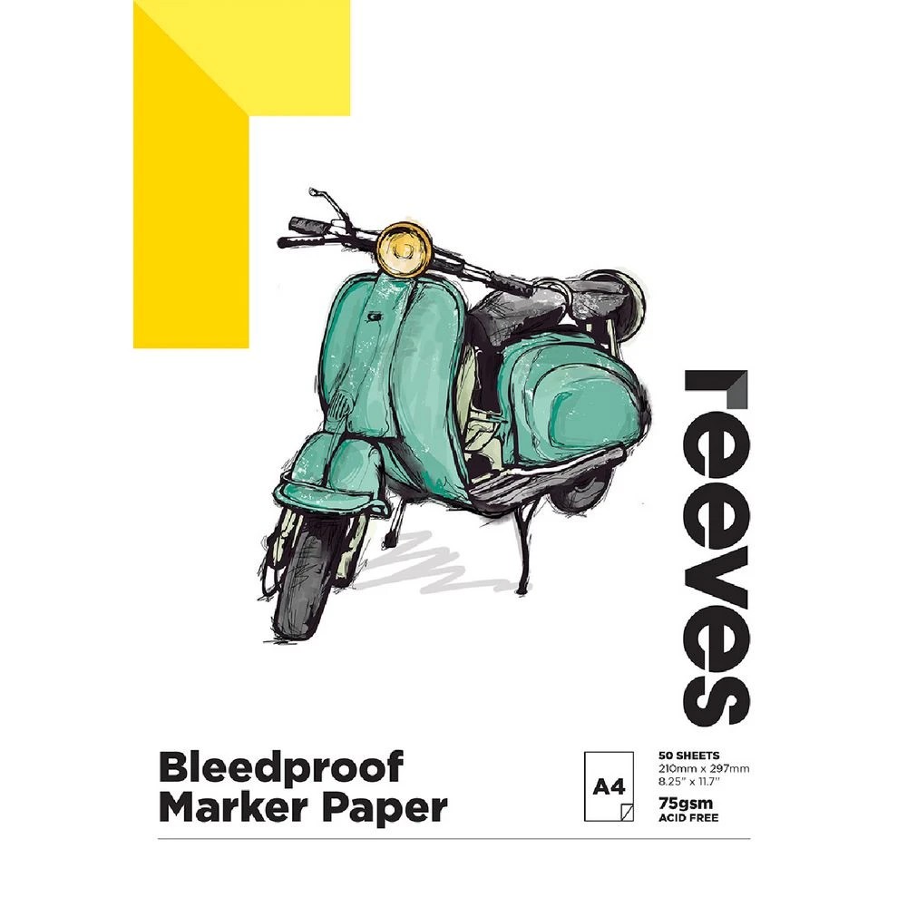 1 Reeves Bleedproof Paper Pad 70gsm 50 Sheets A4, 1 of 1