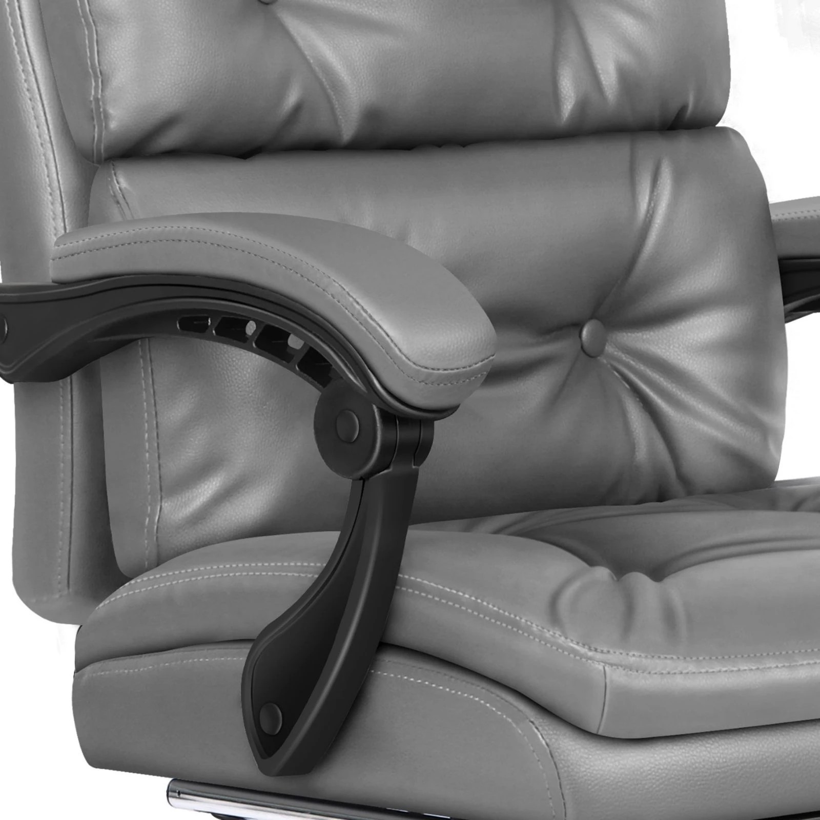 7 Alfordson Office Chair Executive Computer PU Leather Seat Work Recliner Gaming - Grey, 7 of 10