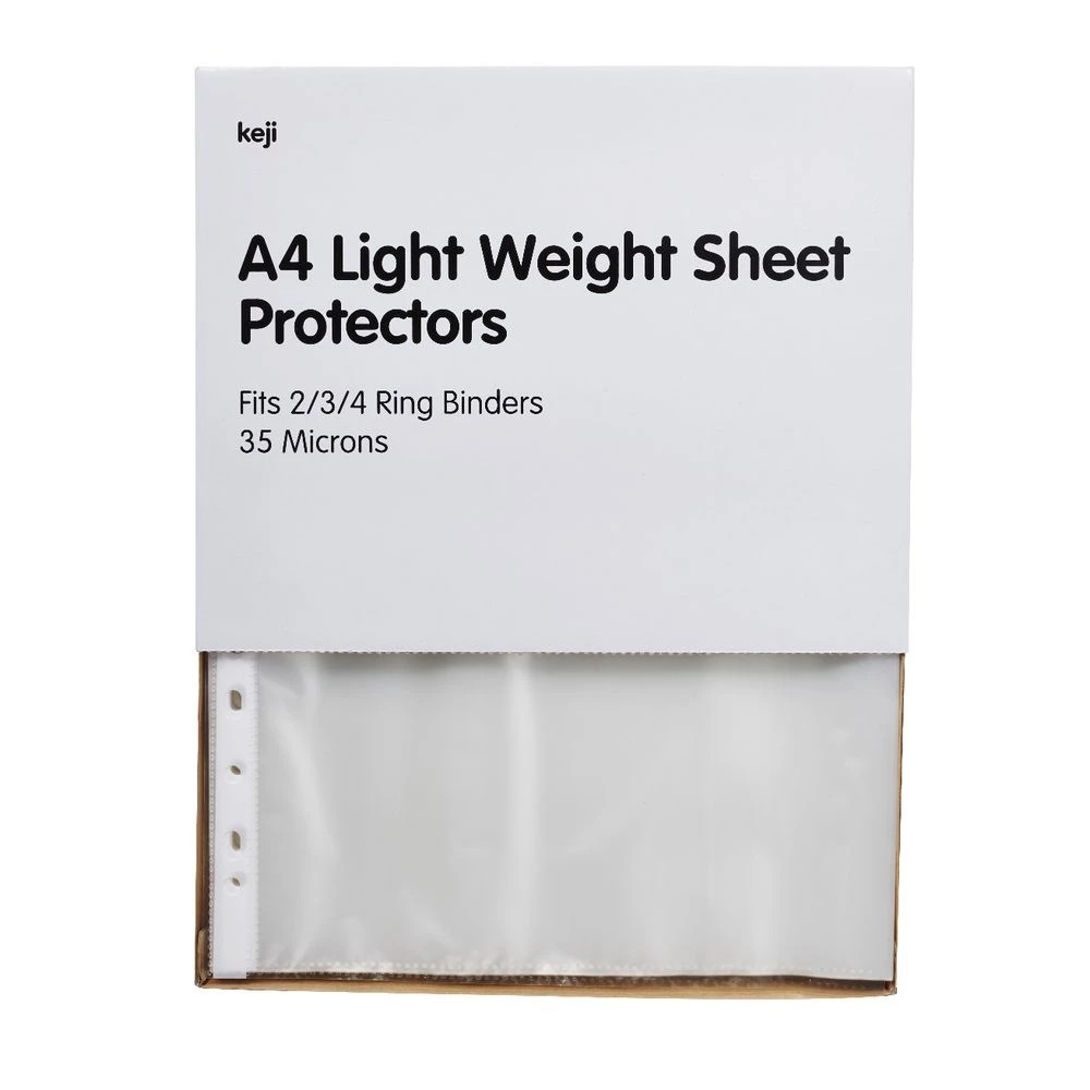 5 Keji Sheet Protector A4 Light Weight 100 Pack, 5 of 8