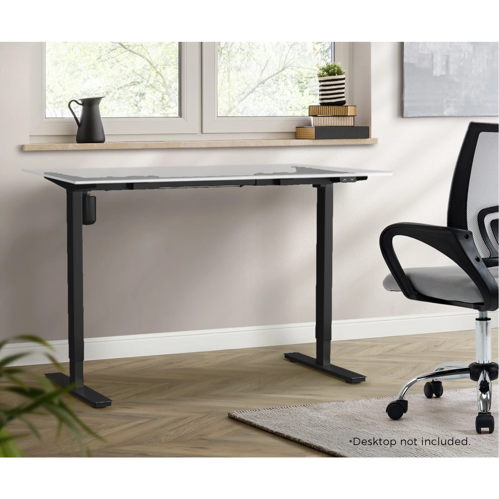 2 Oikiture Electric Standing Desk Frame Single Motor
 - Black, 2 of 4