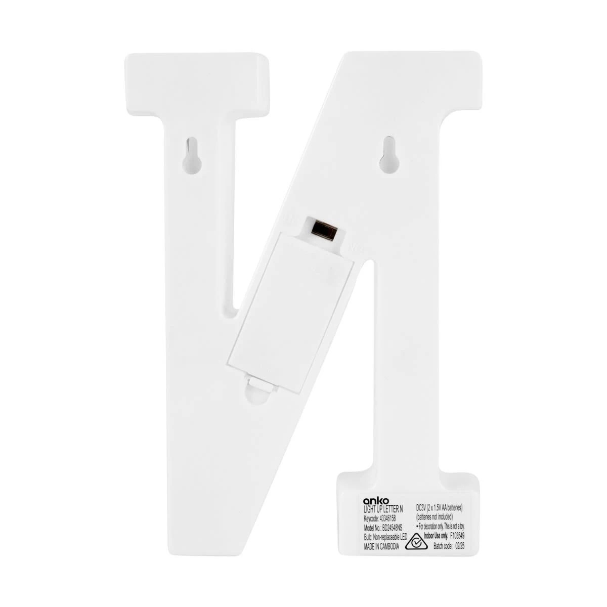 3 Light Up Letter - N, 3 of 5