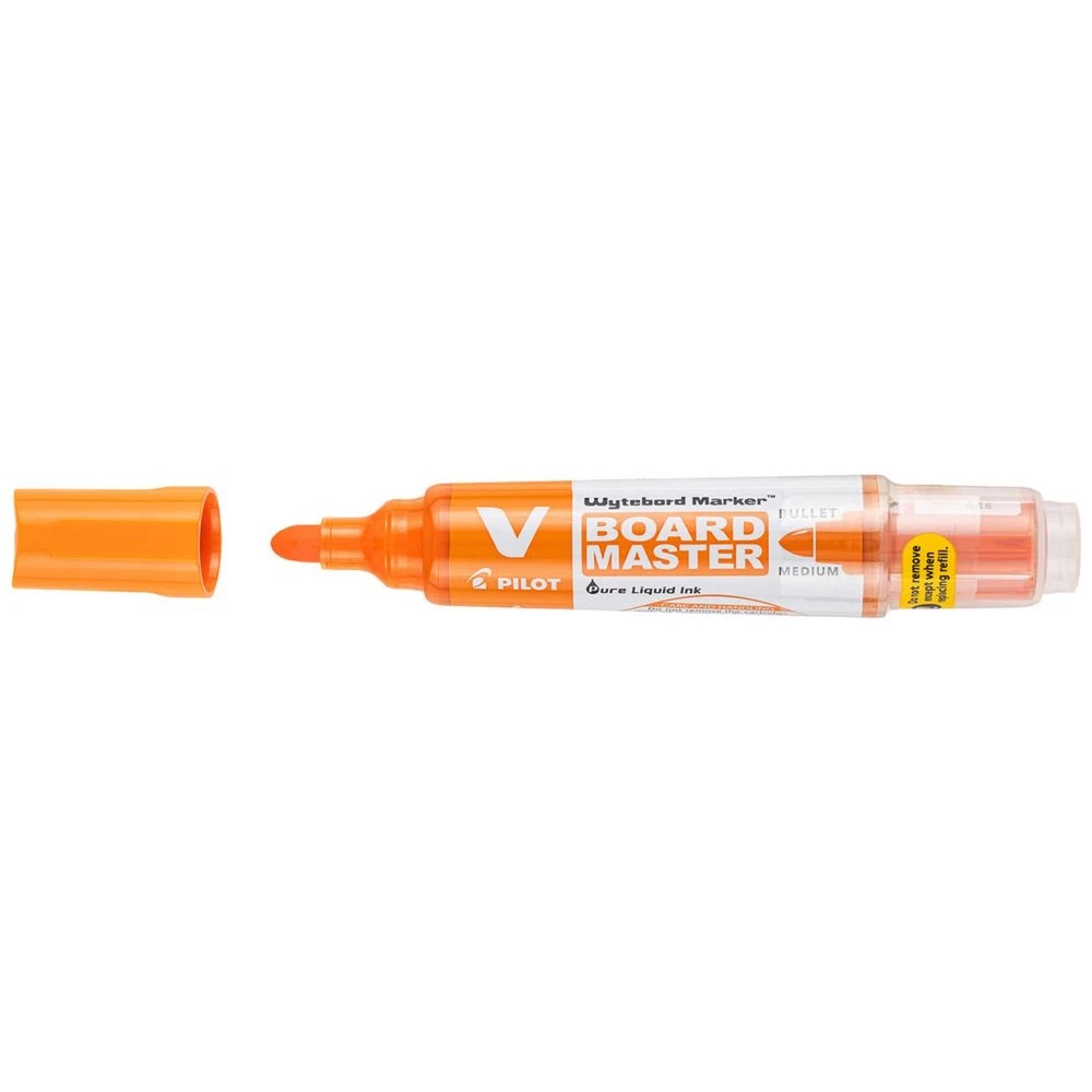 3 PILOT VBoard Master Whiteboard Marker Bullet Orange, 3 of 6