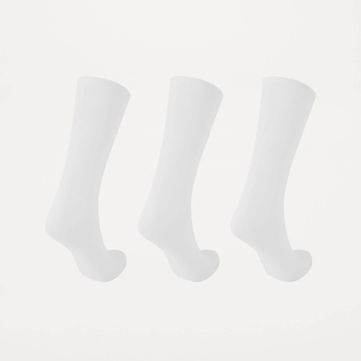 2 3 Pack Crew Socks WHITE, 2 of 4
