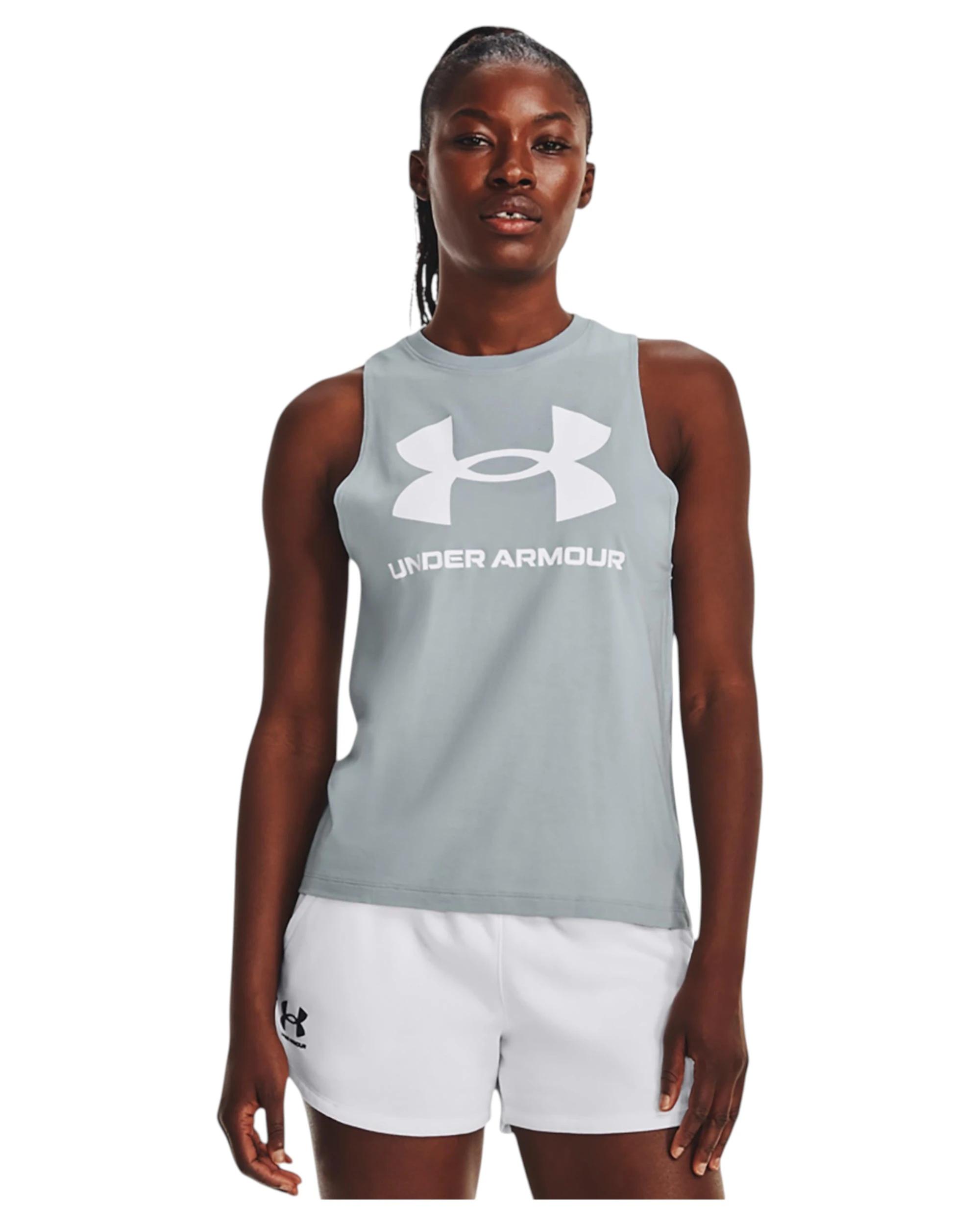 2 Under Armour 2 Pack Womens Live Sportstyle Singlet Blue Tank Top BLUE, 2 of 4