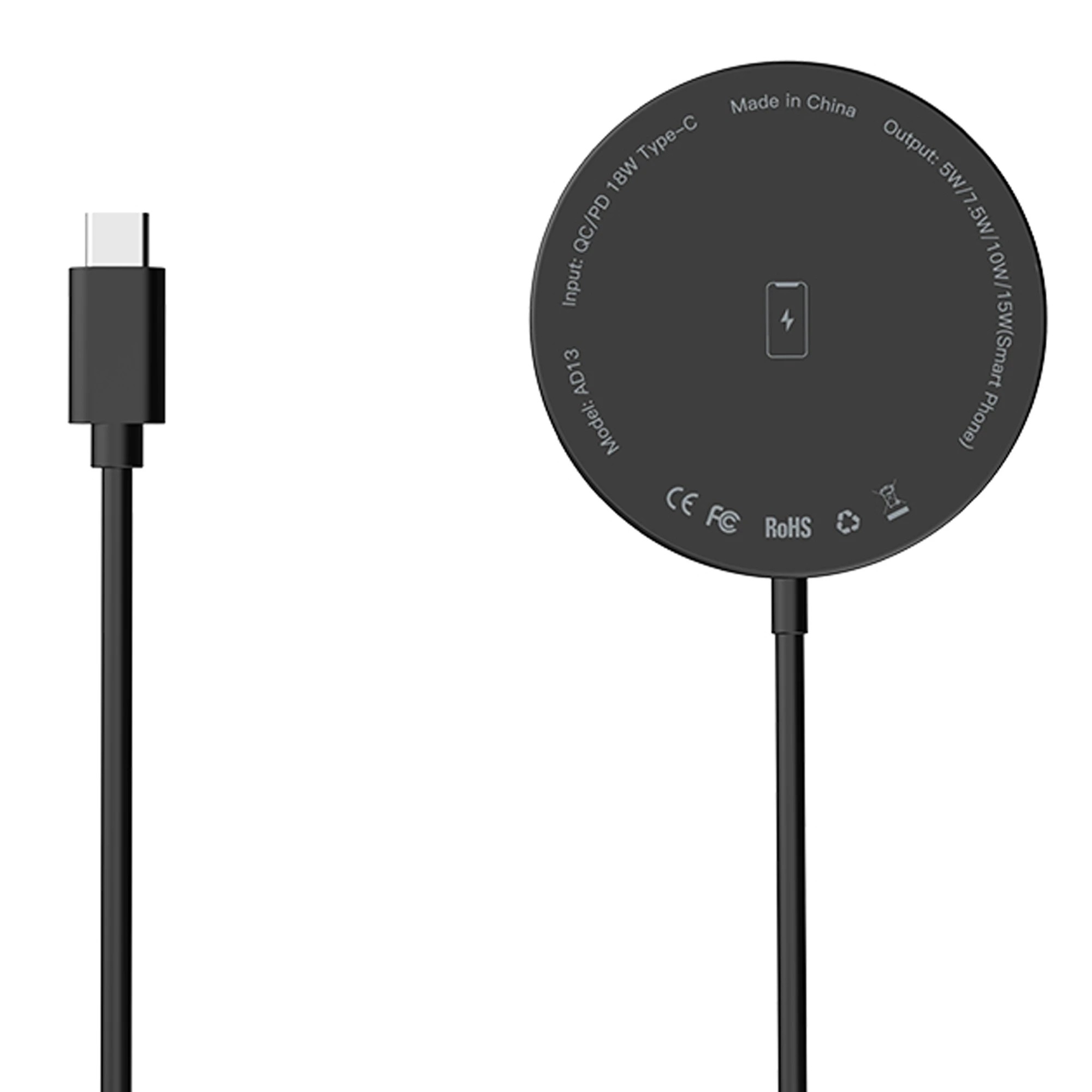 1 TODO 15W Fast Charging Wireless Phone Charger Pad Charge - Black, 1 of 2