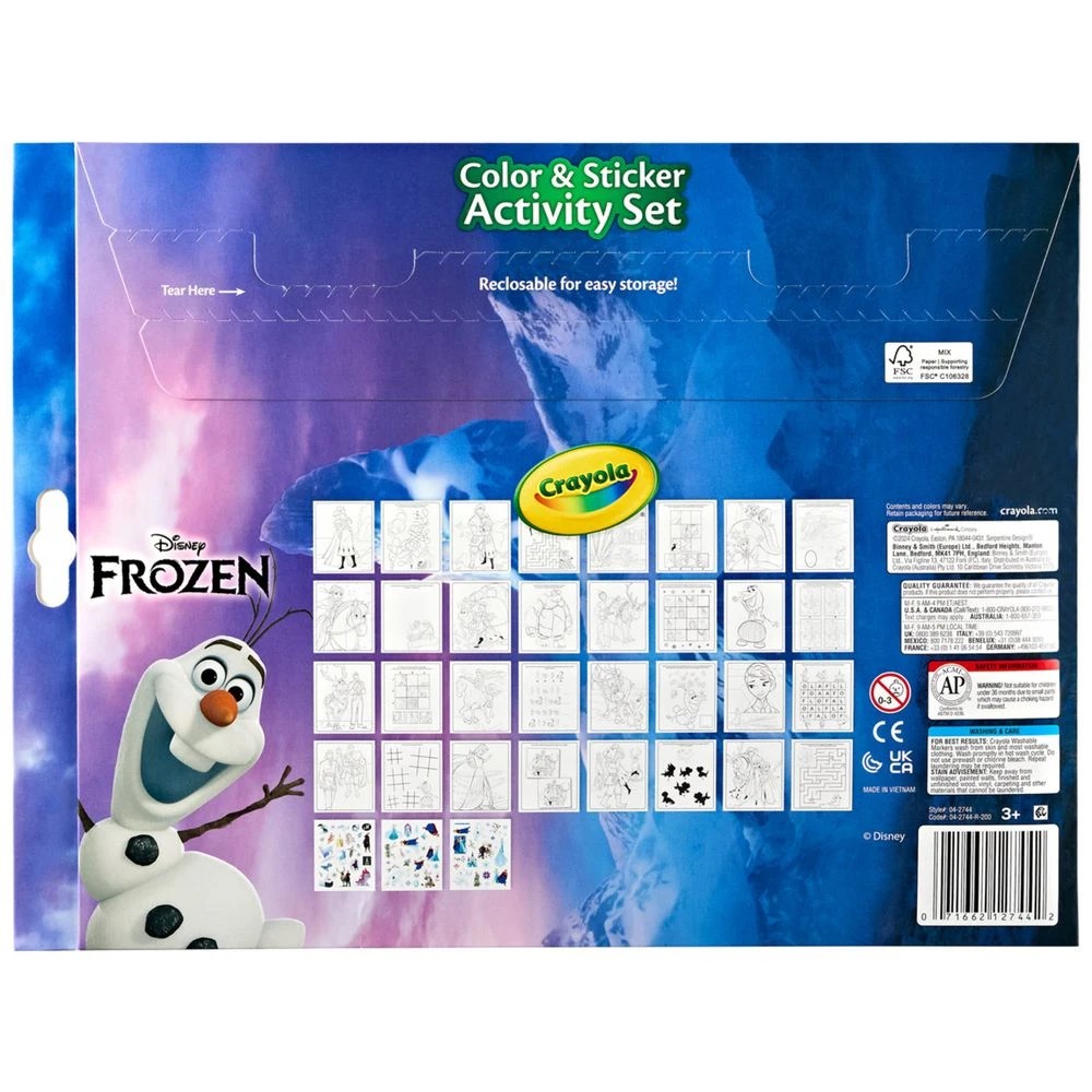 7 Frozen Colour & Sticker Activity Set 32 Pages, 7 of 7