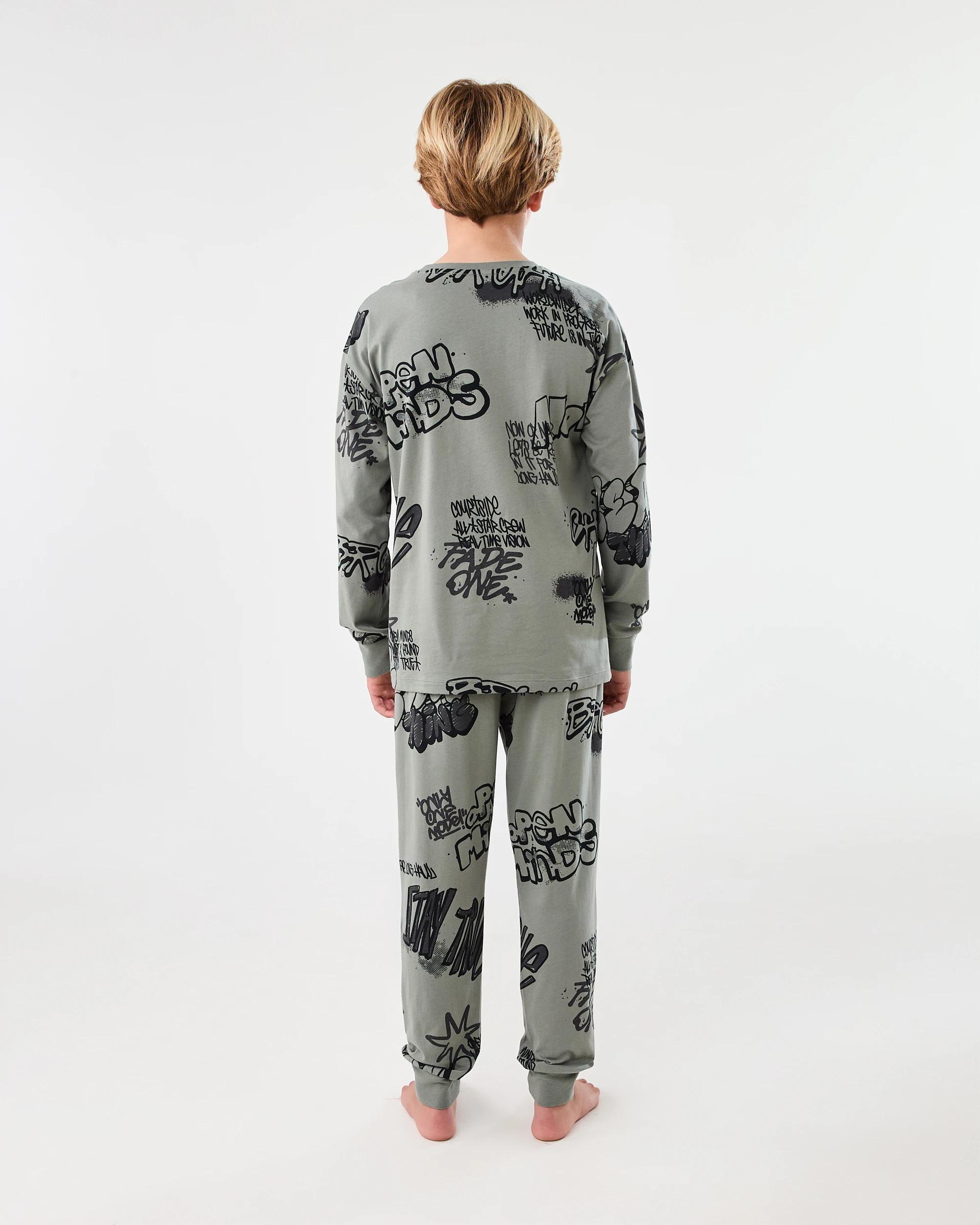 2 Jersey Pyjama Set Grn Grfiti, 2 of 7