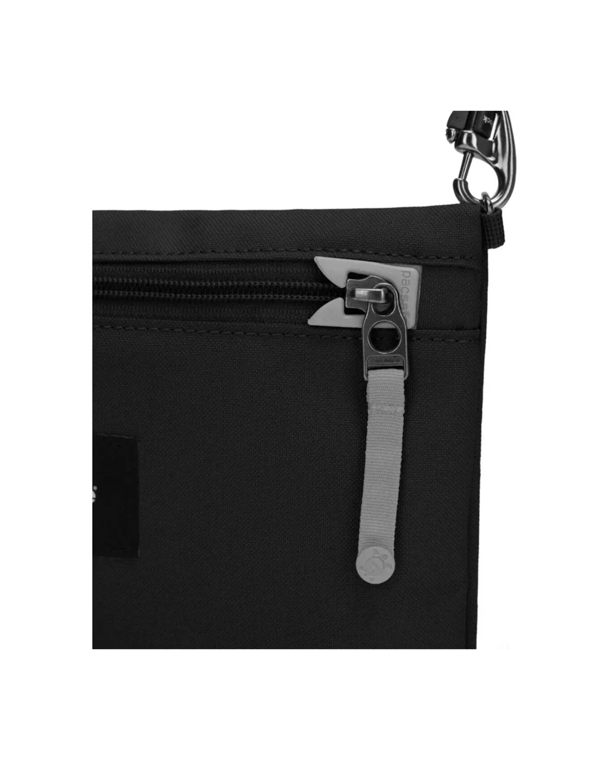 7 Pacsafe Go Anti-Theft Crossbody Pouch Convertible Strap Recycled Polyester Jet - Black, 7 of 8