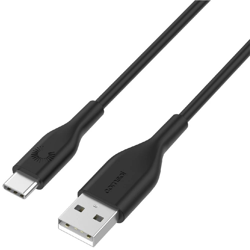 1 Comsol 1.2m GRS USB-A to USB-C Cable Black, 1 of 4