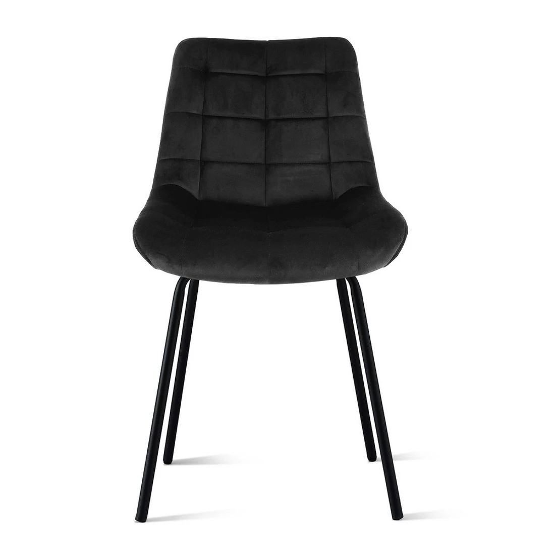 3 Artiss 2x Dining Chairs Velvet Tufted Kitchen Lounge Cafe Accent Chair - Black, 3 of 6