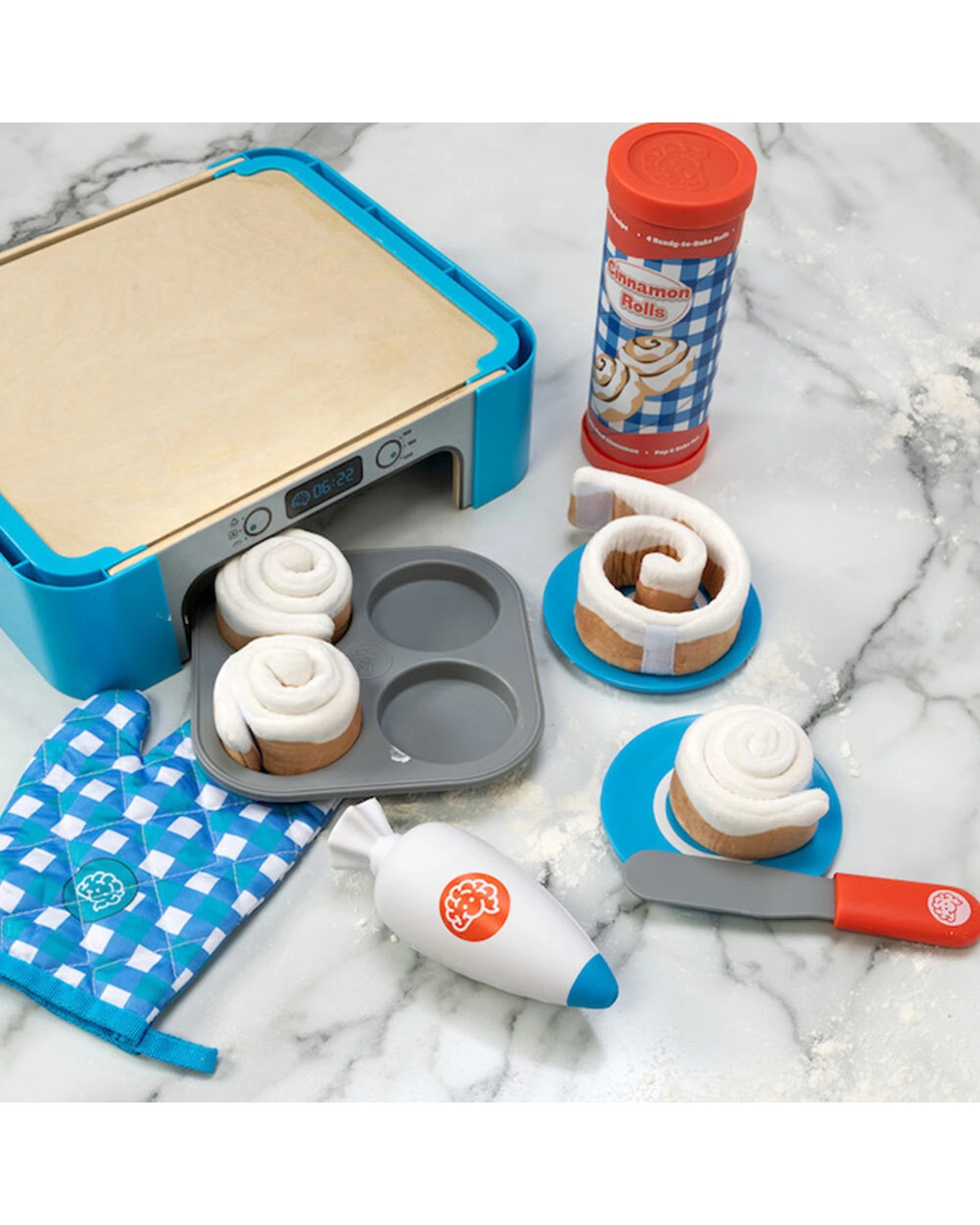 3 Pretendables Cinnamon Roll Pretend Baking Toy Set Kids Childrens - Multi, 3 of 3