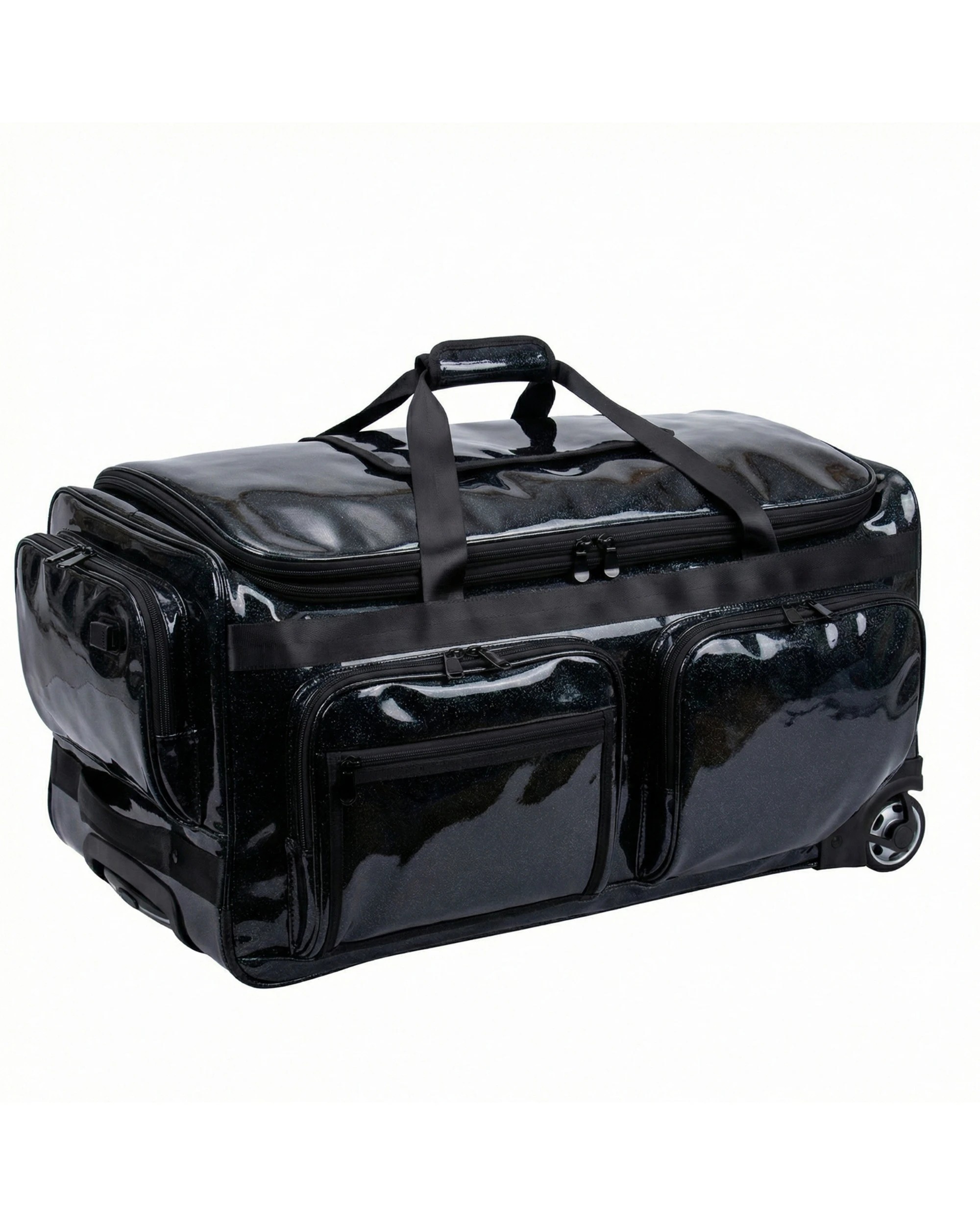 2 Advwin 26" Rolling Dance Bag with Garment Rack Sparkling - Black, 2 of 7