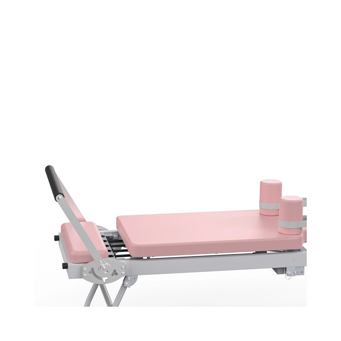 2 Advwin Foldable Pilates Reformer Machine Exercise Equipment with Wheels Pink, 2 of 7