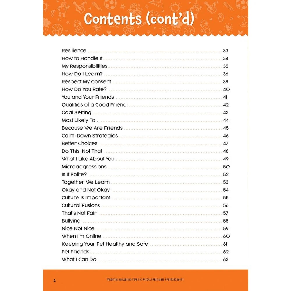 3 Targeting Wellbeing Year 5, 3 of 8