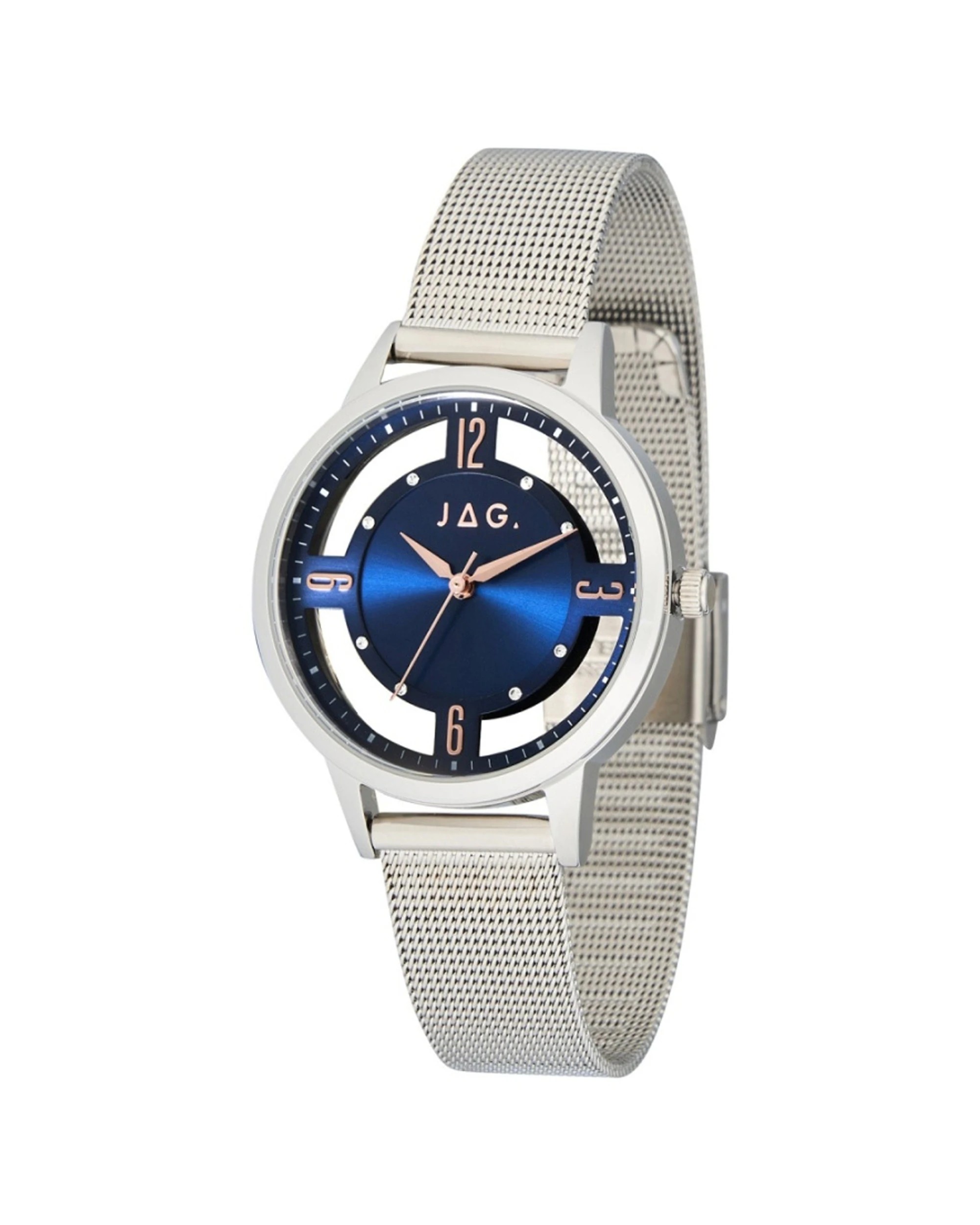 2 JAG Como Silver Stainless Steel Mesh Band 36mm Watch 50m Water Resistant, 2 of 2