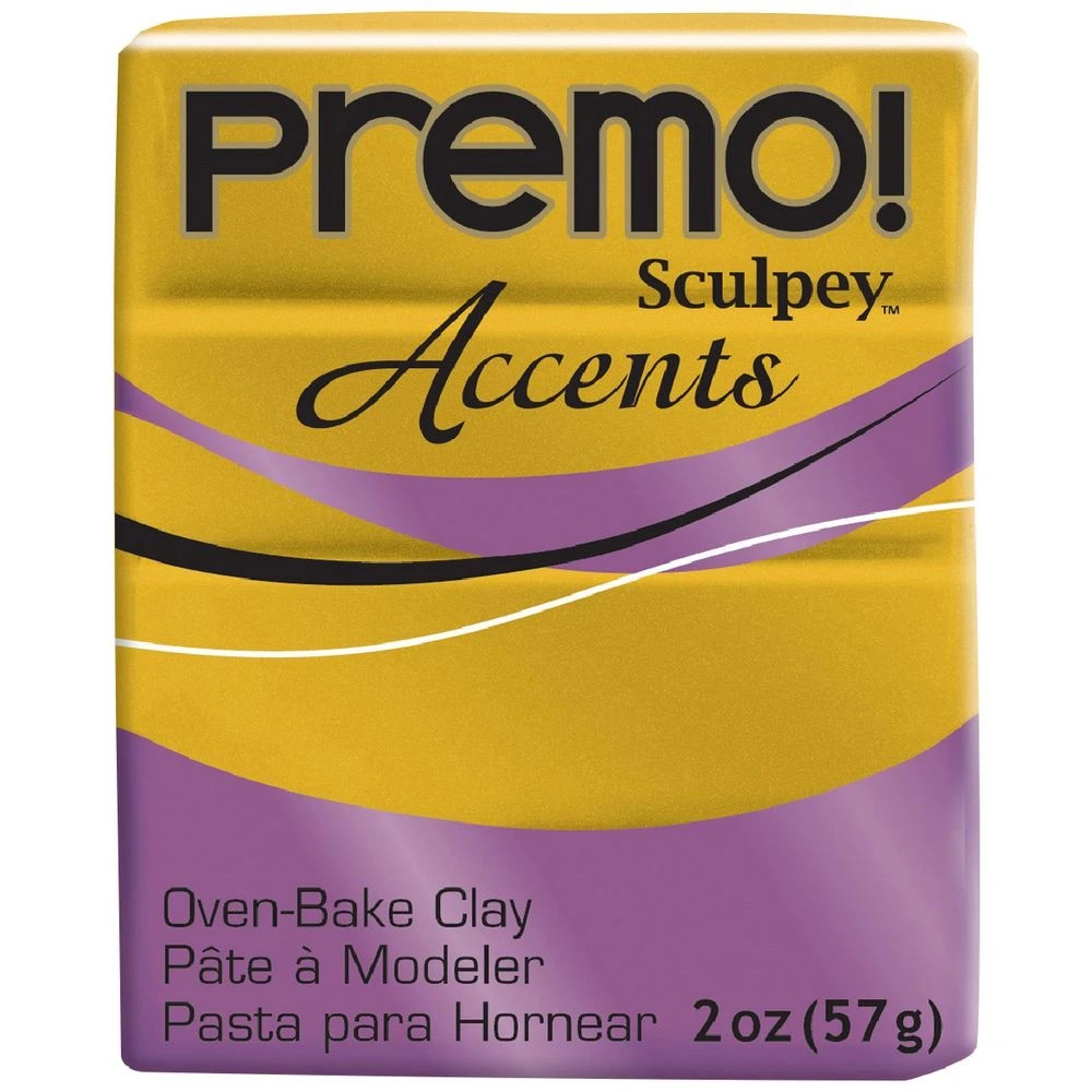 1 Sculpey Premo Modelling Clay Antique Gold 57g, 1 of 3