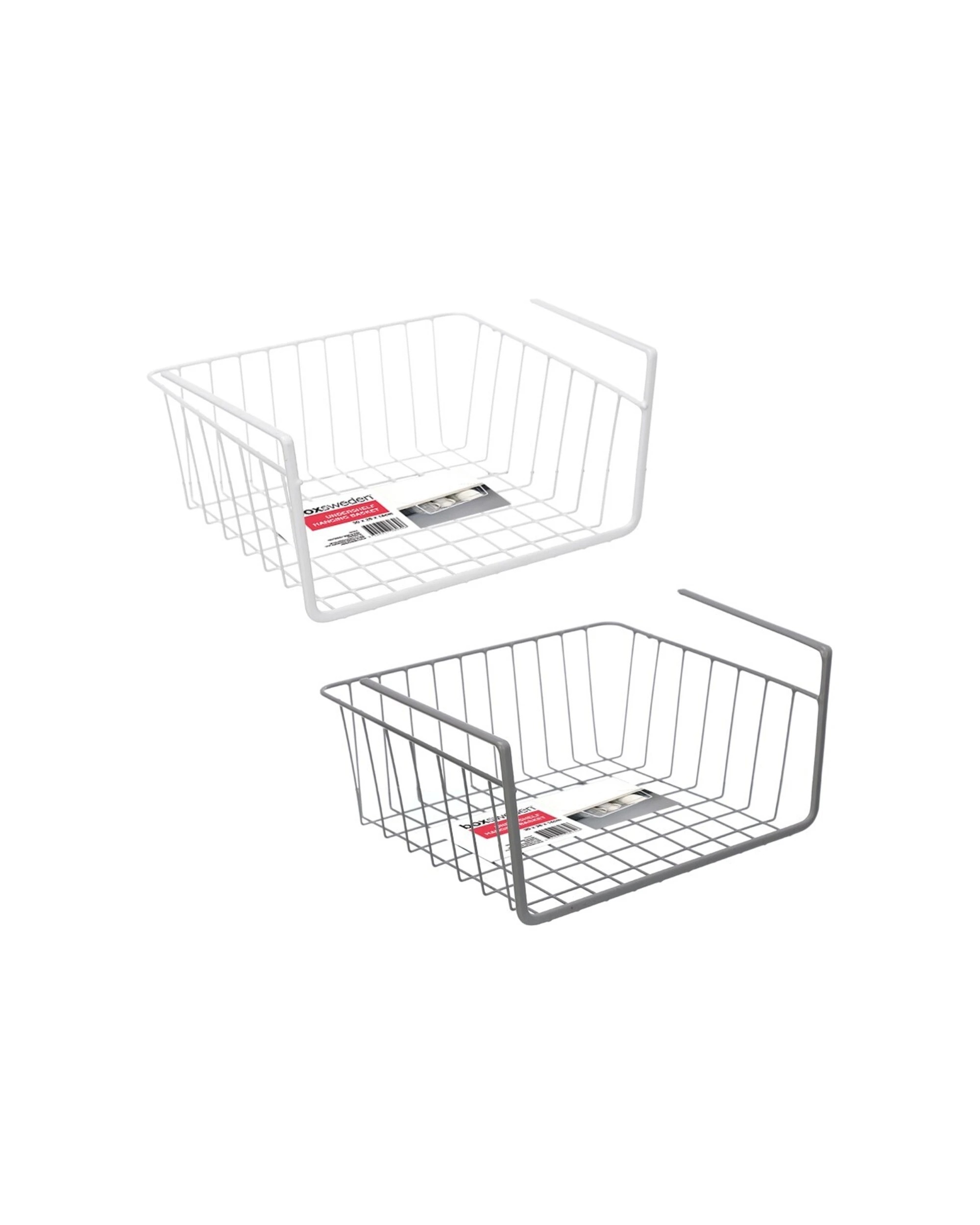 3 Boxsweden 30cm Wire Undershelf Hanging Basket Metal Kitchen Storage Caddy - Assorted, 3 of 3