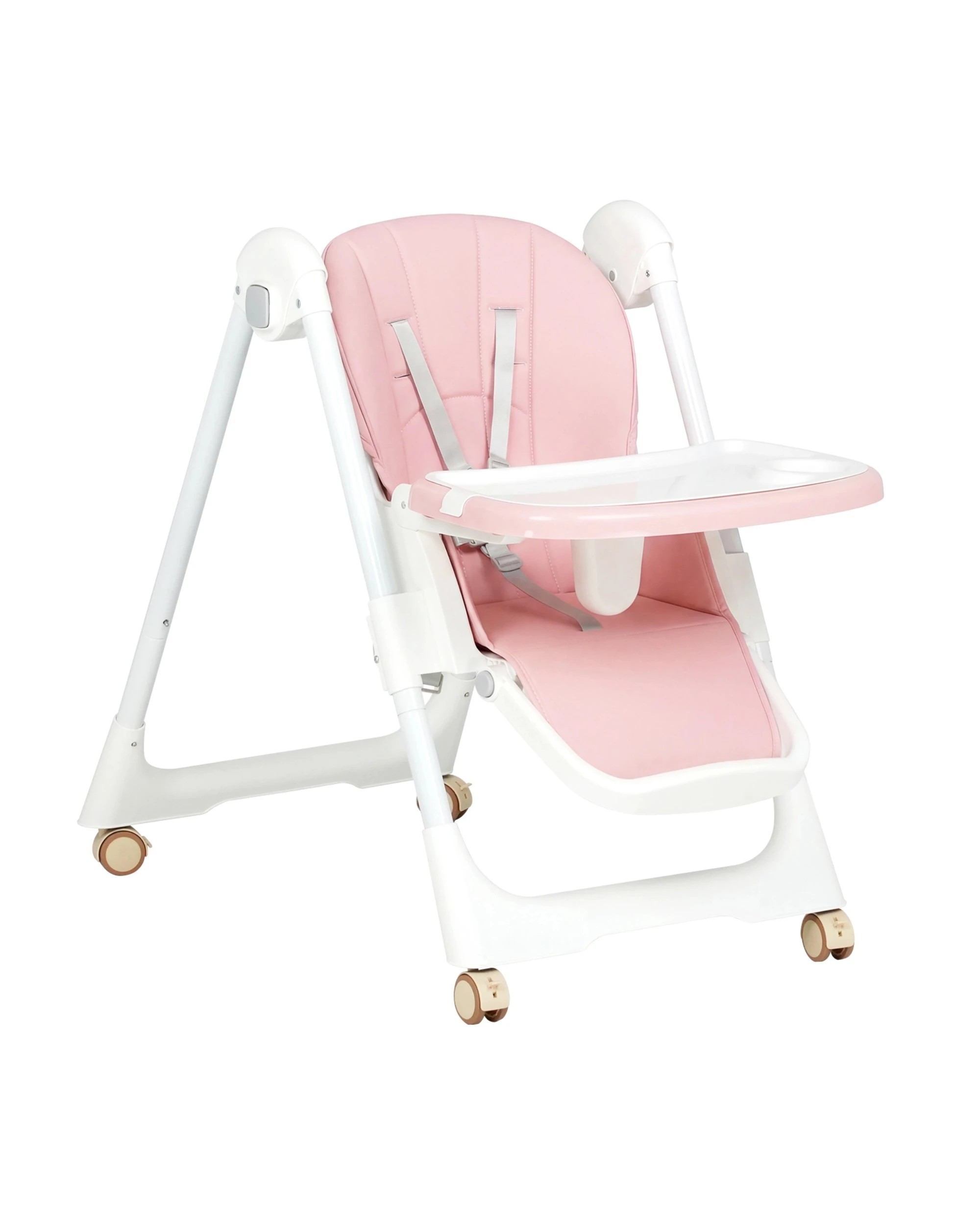 6 3-in-1 Folding Baby High Chair Toddler Feeding Chair - Pink, 6 of 9