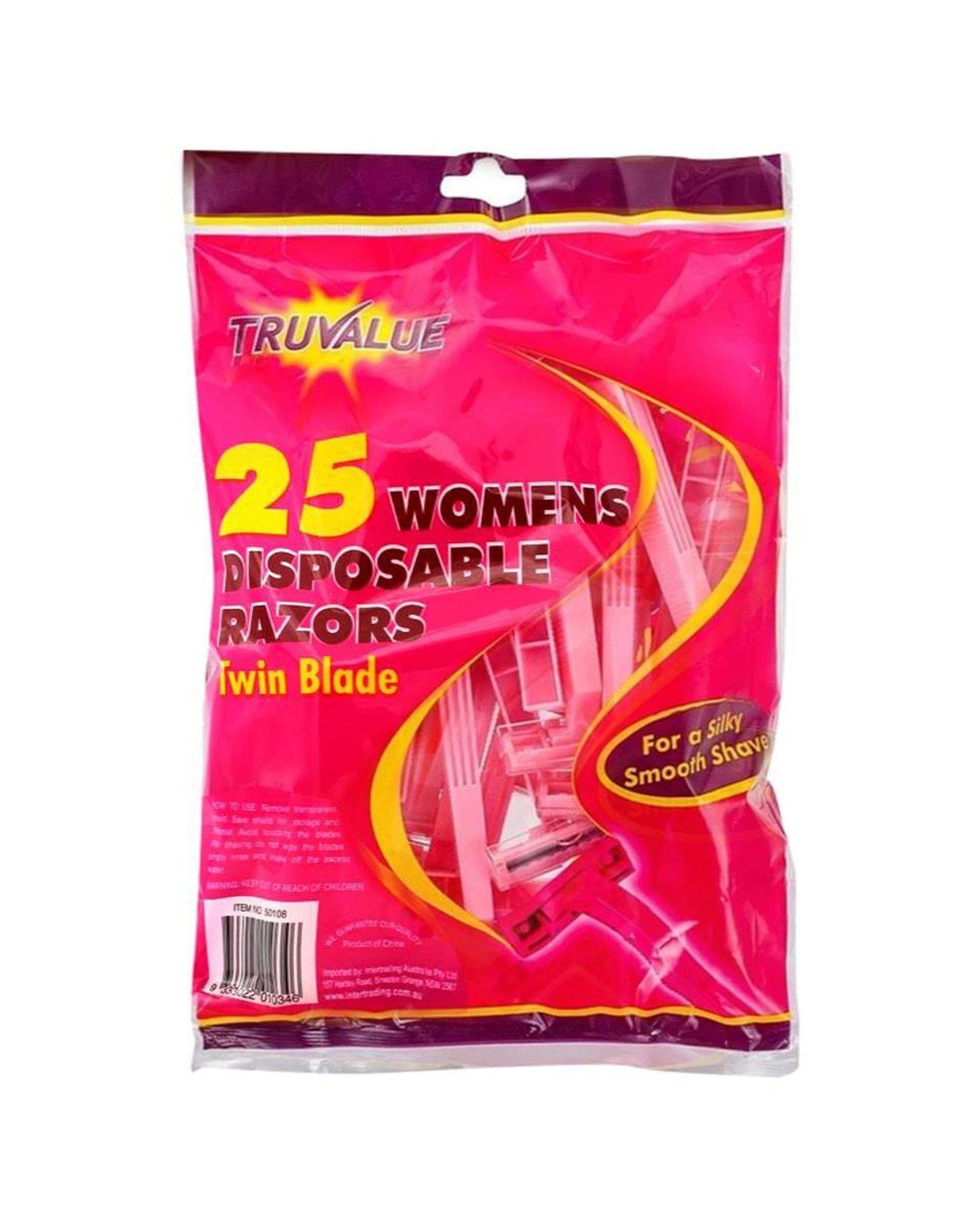 3 Truvalue Disposable Razors Twin Blade Shaving For Women Pack Of 300 - Pink, 3 of 3